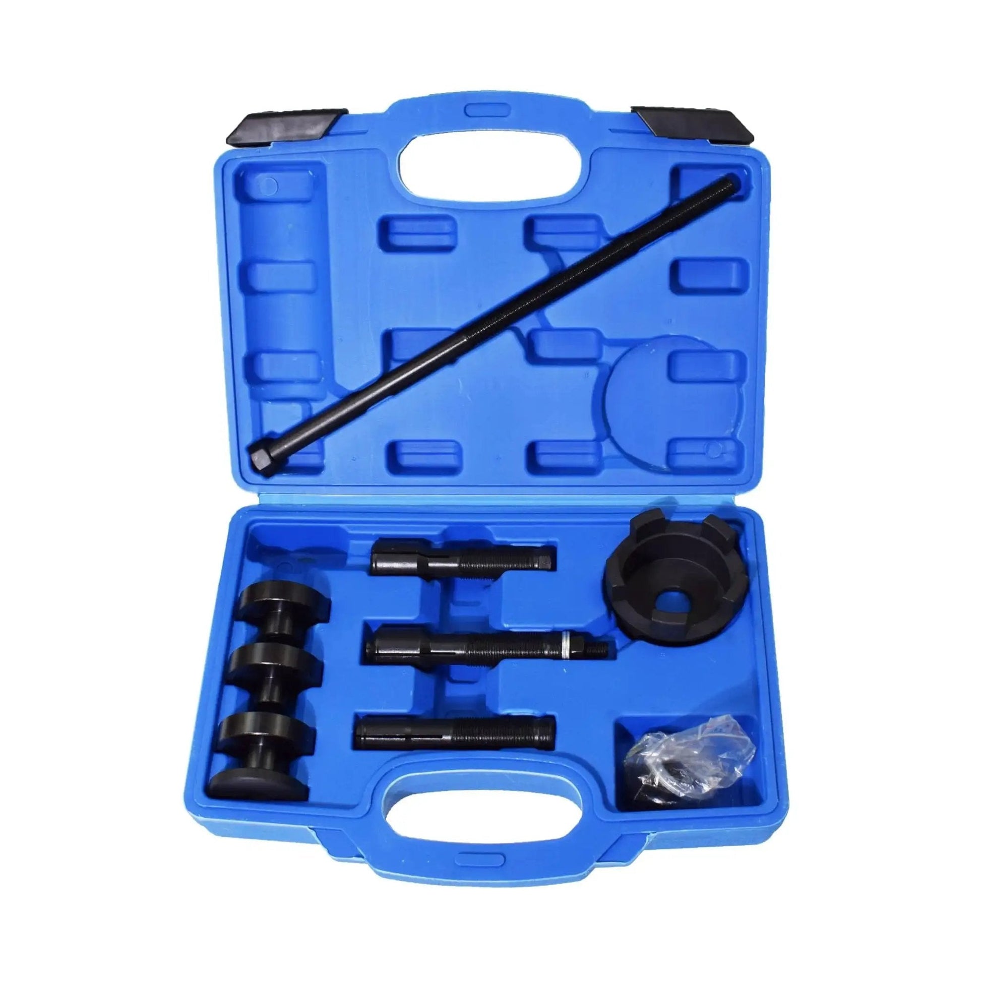 Motorcycle Wheel Bearing Removal And Installation Kit For Harley-Davidson Three Quarters Inch, 1 Inch, And 25mm Bearings in blue case