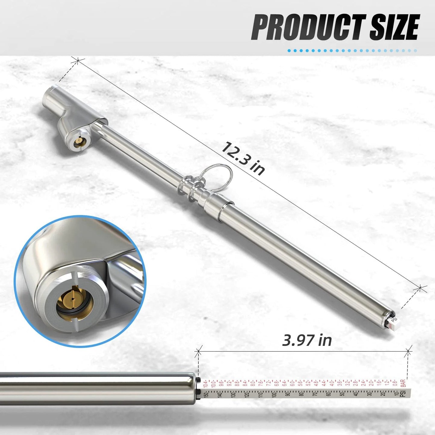 Pen Style Double Head Tire Pressure Gauge Silver 10 To 150 Psi For Cars Trucks And Motorcycles Portable Easy Read Air Pressure Tester 10 Pack