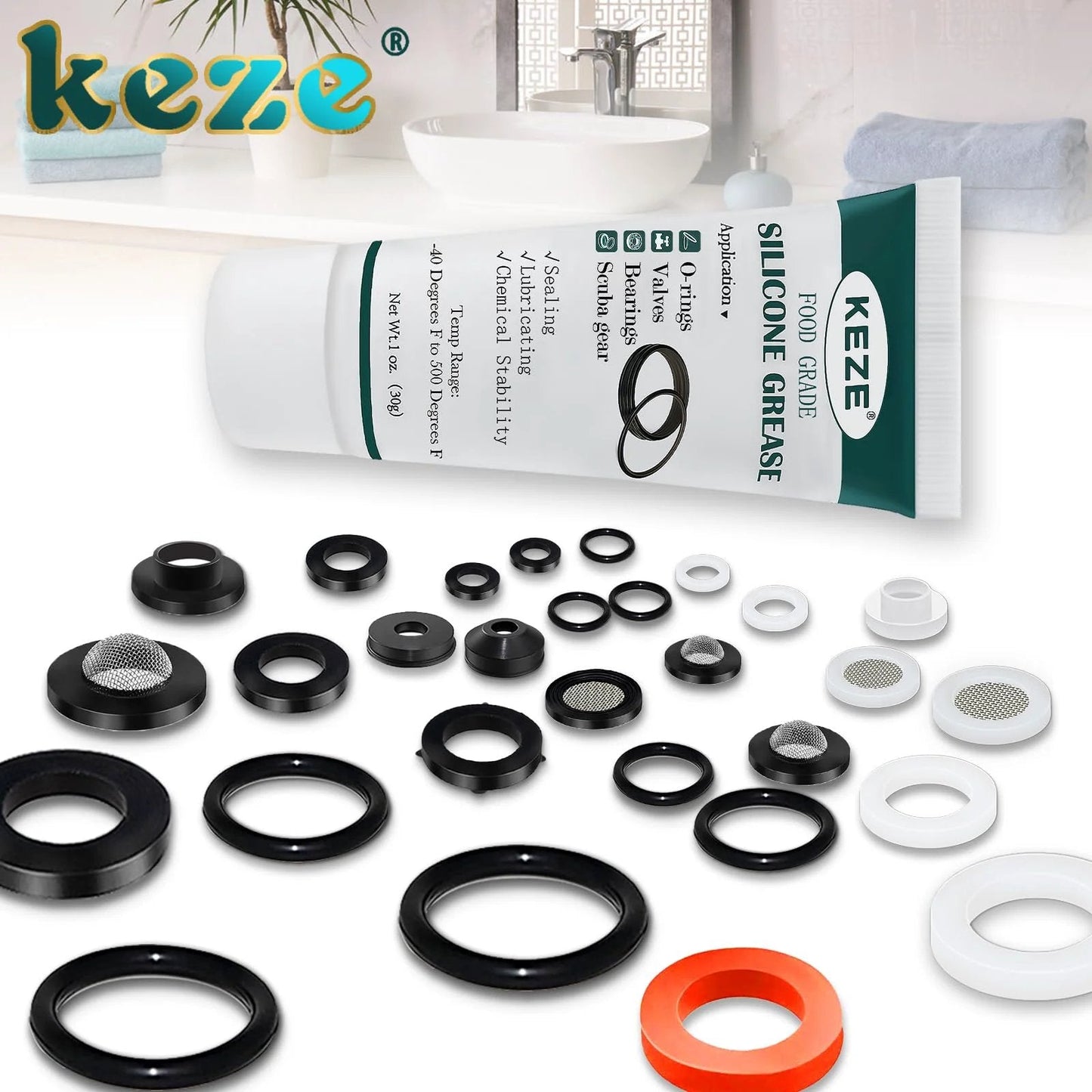 Food Grade Silicone Grease For Faucets And Valves Waterproof Sealant Lubricant 1 Oz 3 Pack NSF Approved For Plumbers O Rings