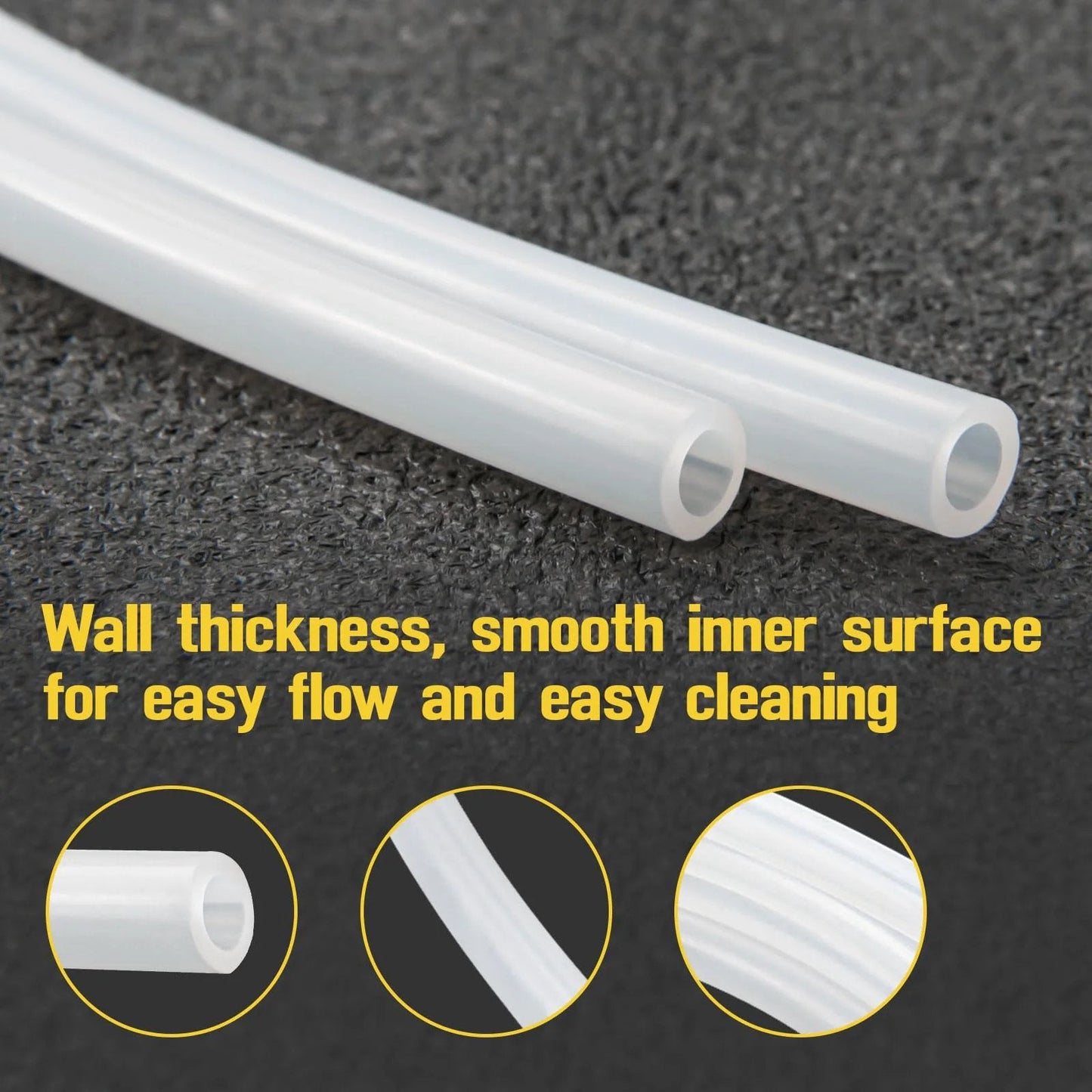 Silicone Pressure Tubing 3/16 Inch ID 5/16 Inch OD 6 Foot High Temp Silicone Hose for combustion analyzers and digital manometers