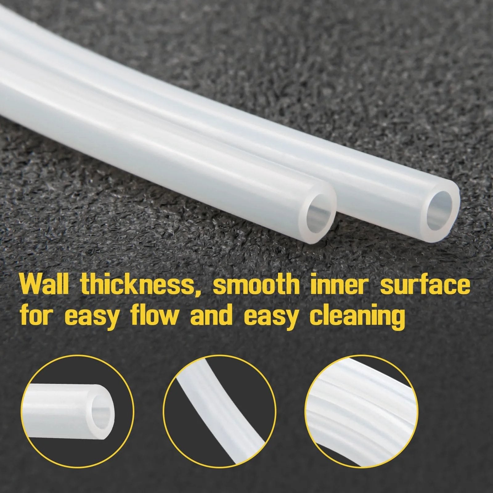 Silicone Pressure Tubing 3/16 Inch ID 5/16 Inch OD 6 Foot High Temp Silicone Hose for combustion analyzers and digital manometers