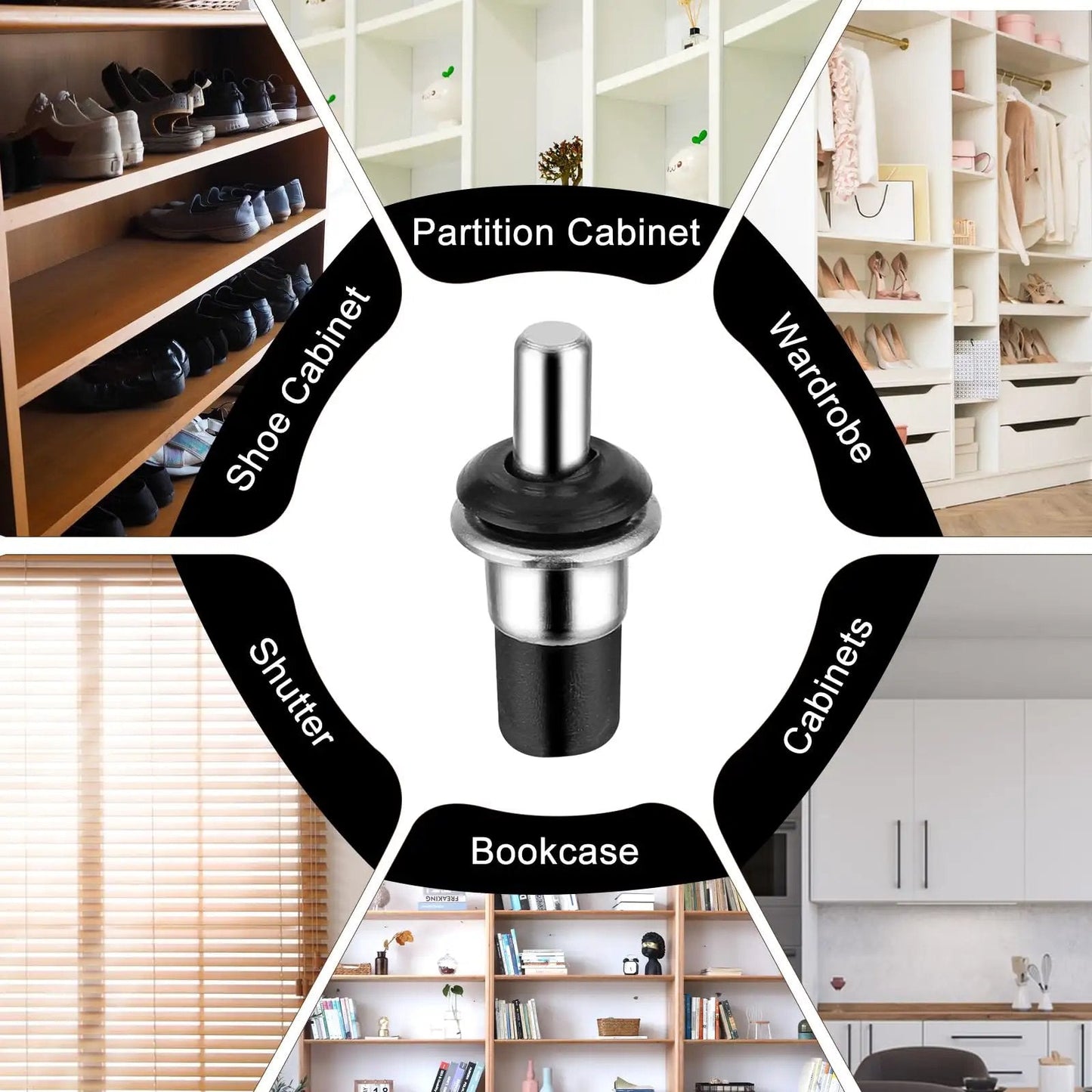 Spring Loaded Cabinet Repair Pins For DIY Home Fixes Replacement Pins For Cabinet Doors And Shelves Shutter Damper Pins