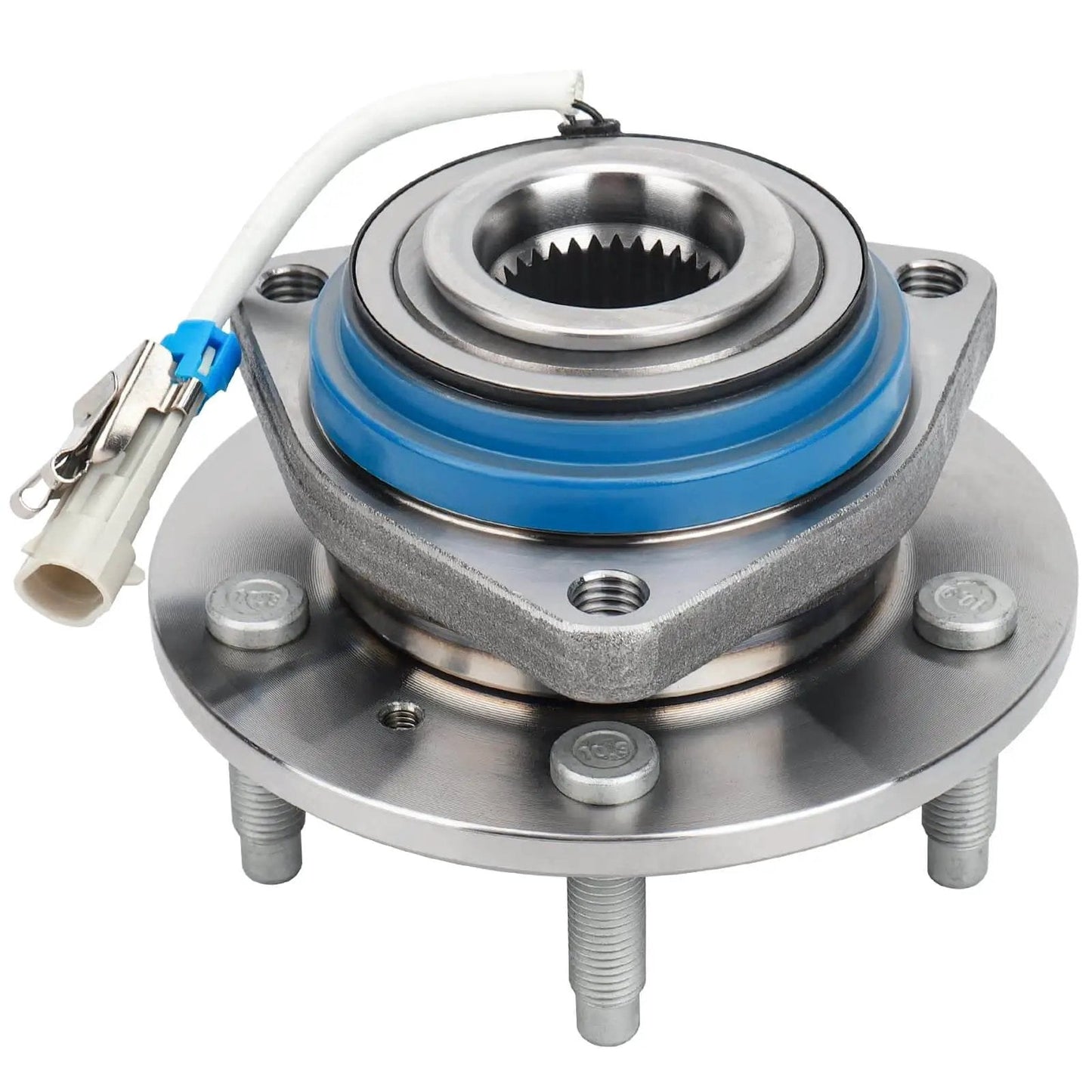 Single Front Wheel Hub Bearing Assembly 513121 Heavy Duty Sealed Hub for Chevy Impala Monte Carlo Venture close-up view.
