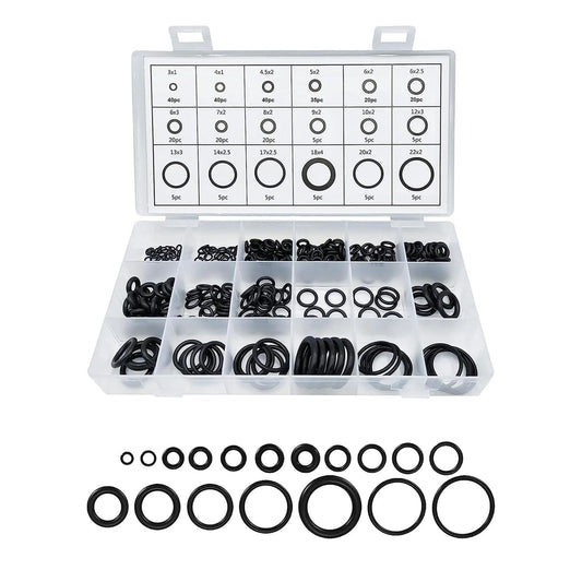 300 Piece O Ring Kit With 18 Sizes For High Pressure And High Temperature Nitrile Seals Pro Grade Automotive Air Conditioning And Plumbing Gasket Repair Kit For Leak Prevention