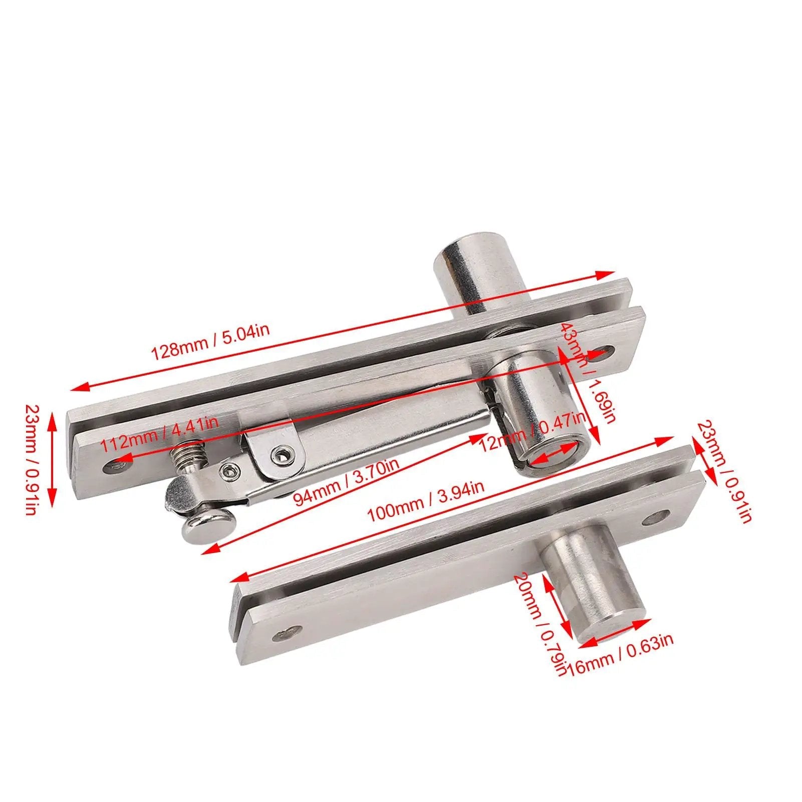 Beefy Heavy Duty Pivot Hinge With 300 Lbs Load Bearing And 360 Degree Rotation Concealed Door Hinge Made From Stainless Steel WALFRONT