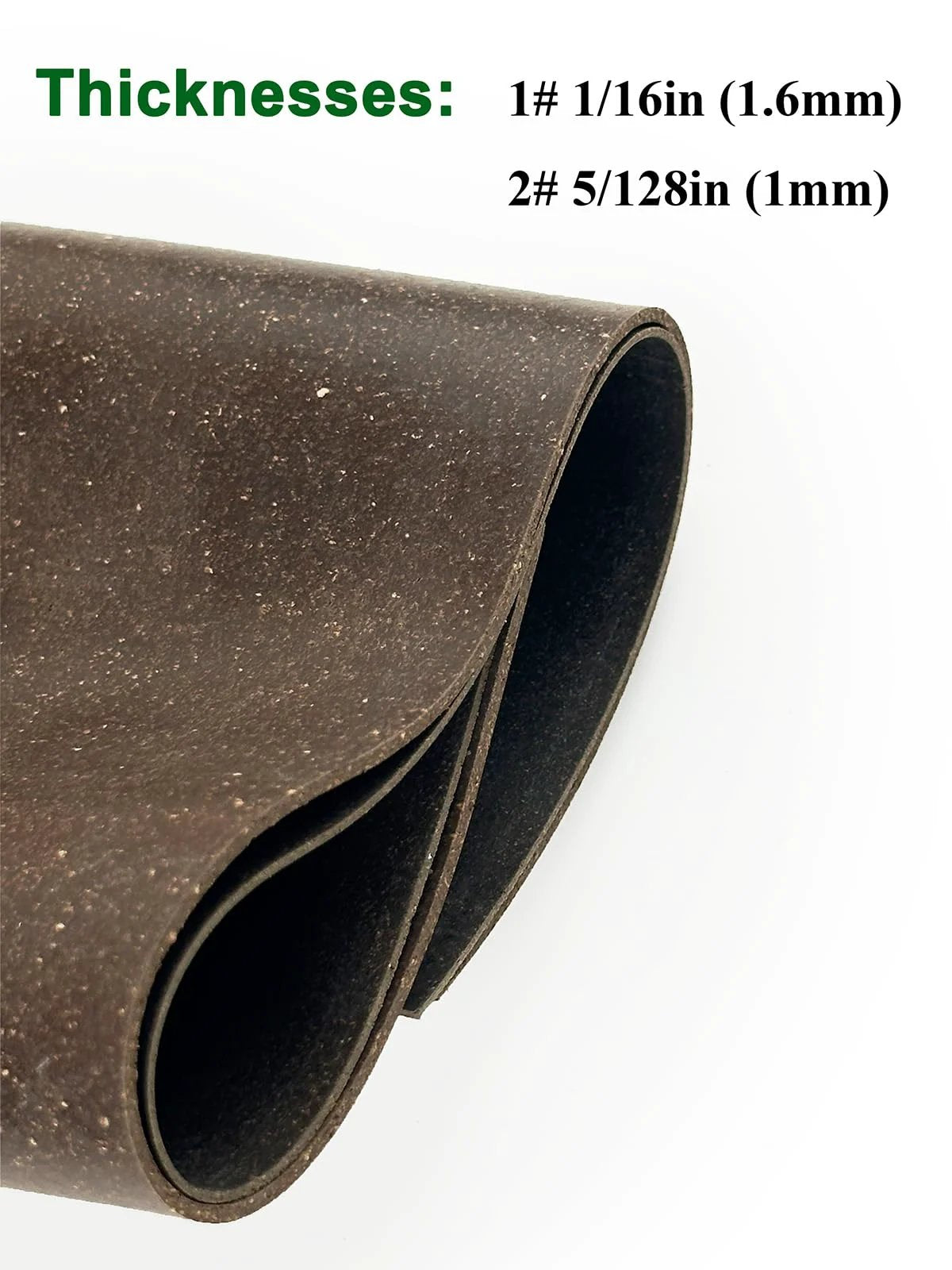 Gasket Material Cork Rubber Paper Sheets Set For Gasoline Diesel Engines Non Asbestos DIY Small Engine Sealing Pack close-up of two thicknesses