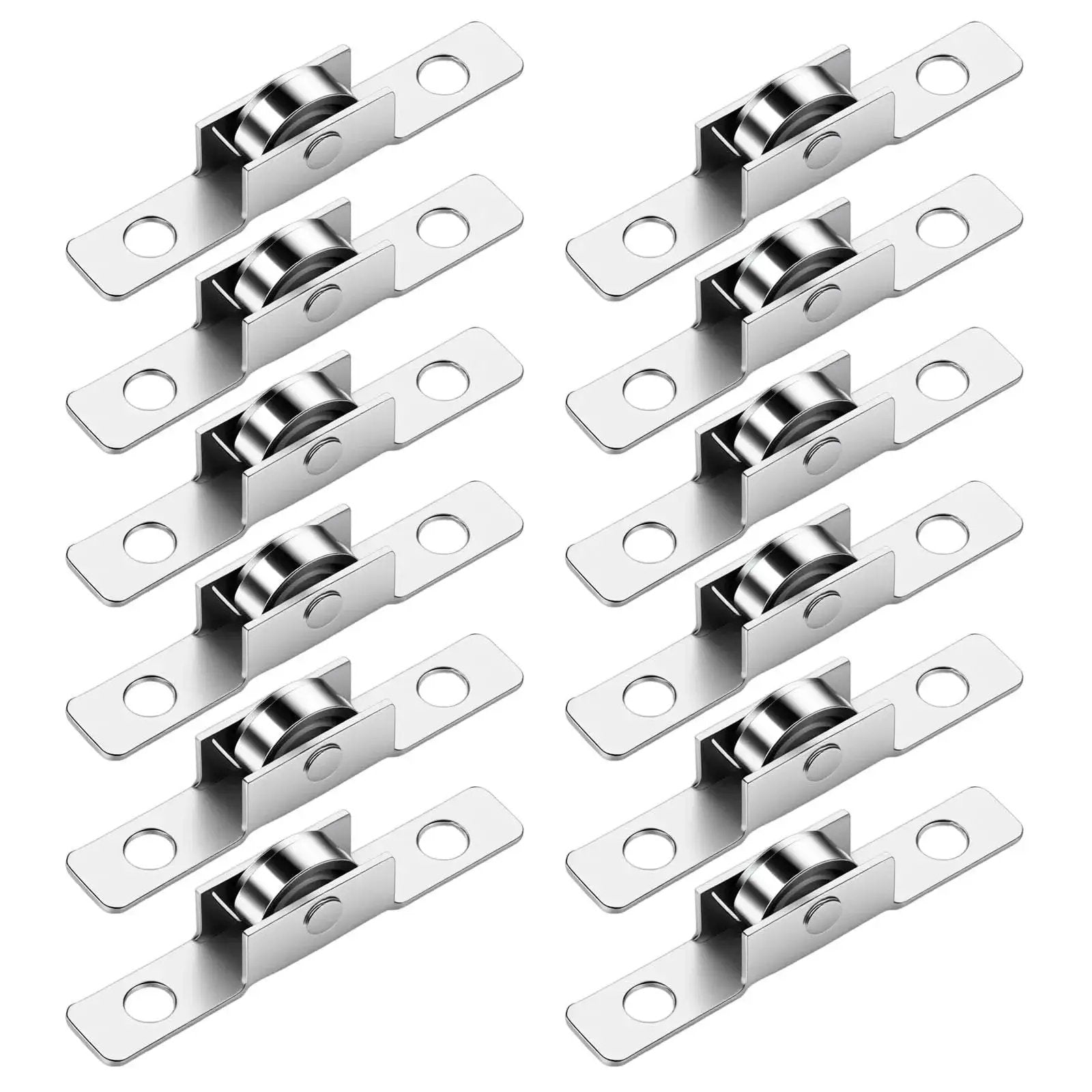 Pack Of 12 Push Pull Sliding Window Rollers Three Eighths Inch Metal Wheel With Axle For Sliding Doors And Windows Universal Window Pulley