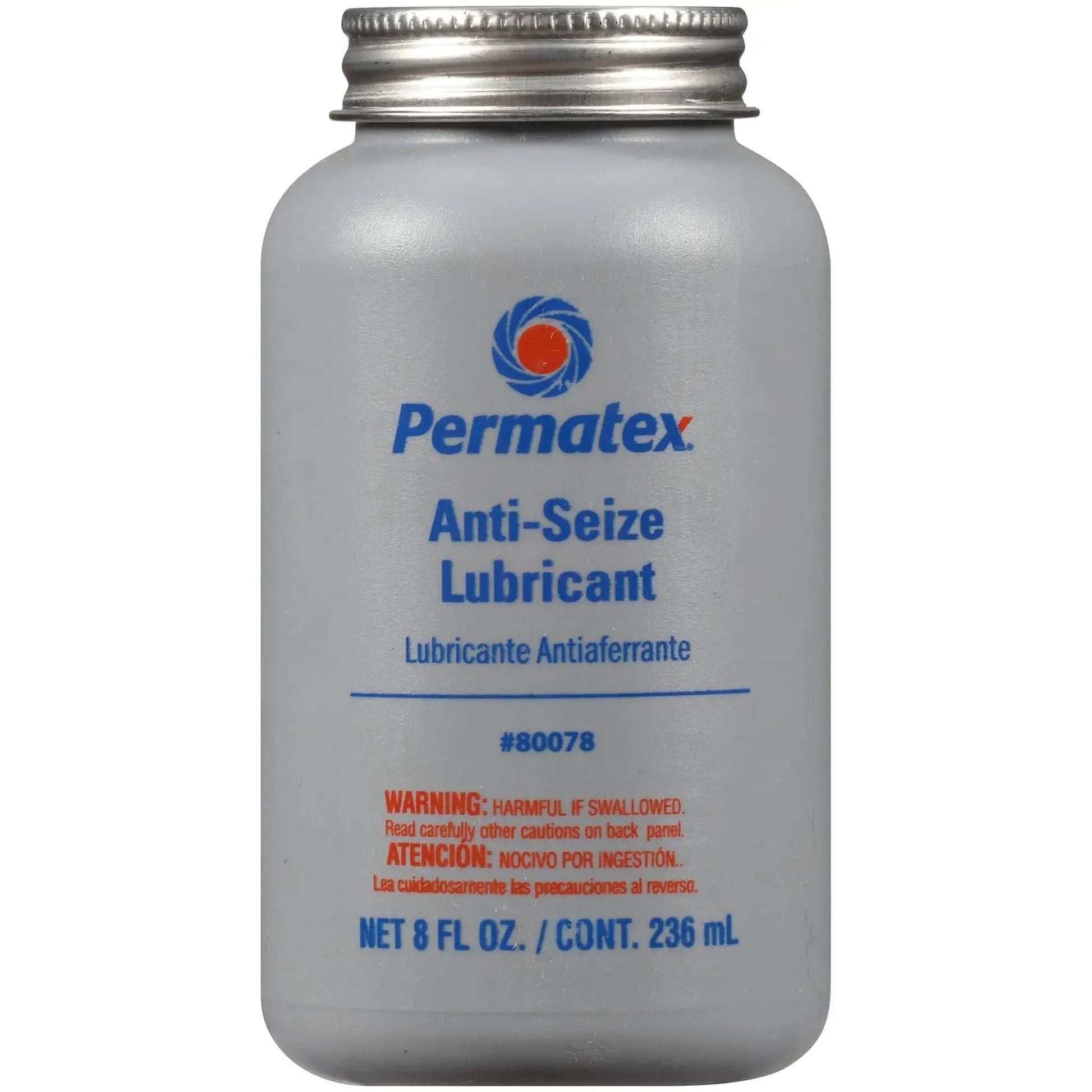 Permatex Anti Seize Lubricant 8 oz brush-top bottle for high temperature metal parts prevents galling corrosion and seizing