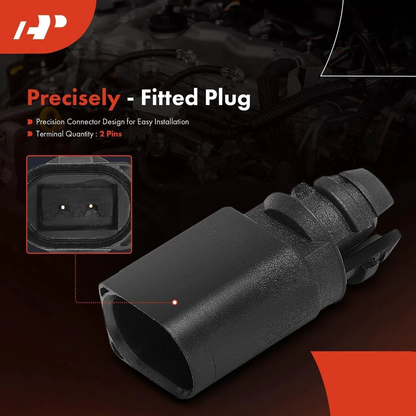 Air Temperature Sensor 2 Pins For Volkswagen And Audi Cars Fits Jetta Passat Golf Tiguan CC Eos GTI A4 A5 A6 Q5 Q7 And More with oval plug