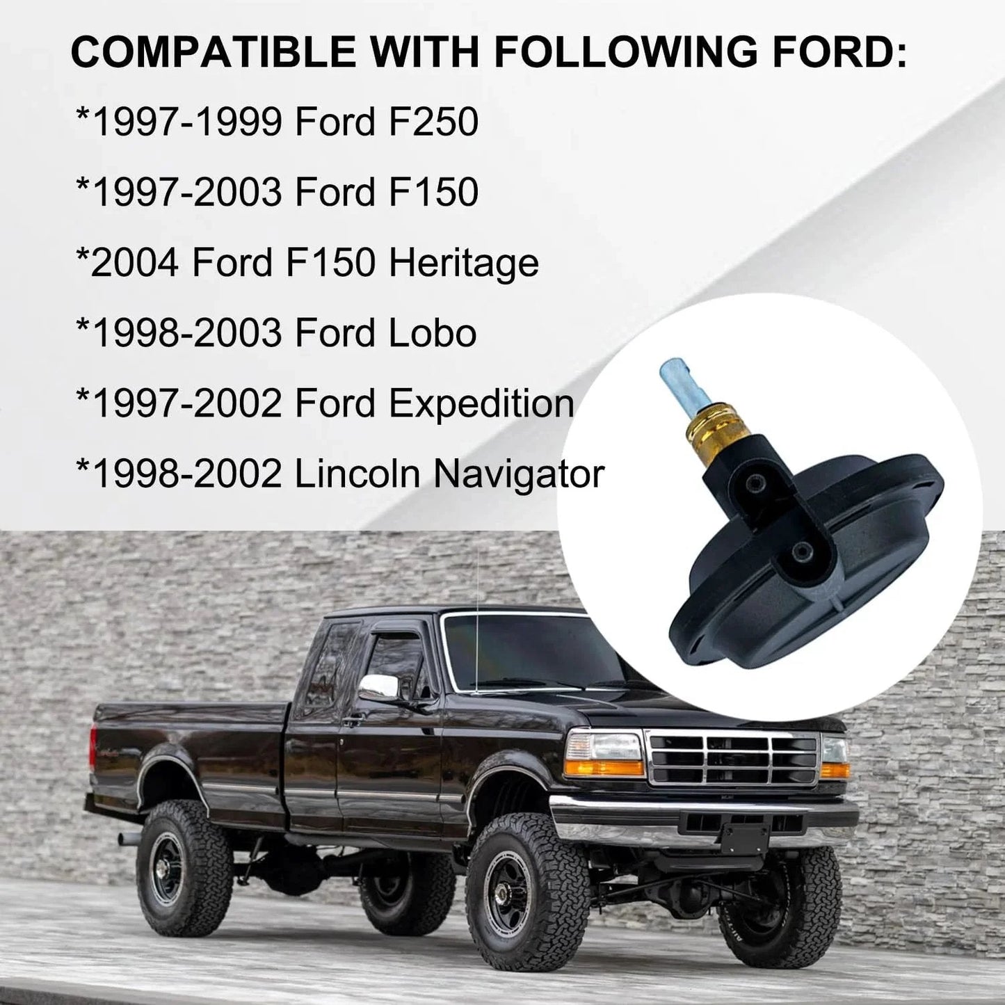 Heavy-Duty 4WD Vacuum Actuator Replacement For Ford F150 F250 Expedition Lincoln Navigator 1997-2004 shown with Ford truck