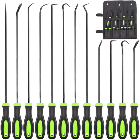 12 Piece Automotive Hook And Pick Tool Set For Tight Engine Spaces Long And Mini Precision Remover Tools For O Rings Gaskets Seals Car Repair Essentials Doaho