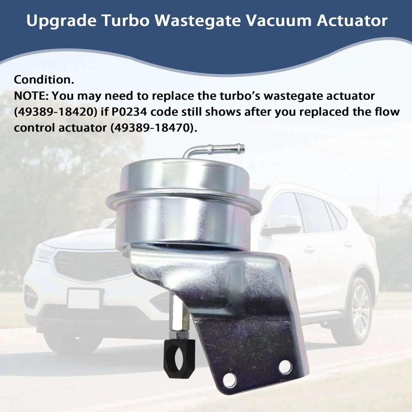 Beefed Up Turbo Wastegate Vacuum Actuator For Acura RDX K23A1 TD04 Turbo Fitment 2007 2012 Boost Control And Performance With P2263 And P0234 Codes Direct Fit Replacement
