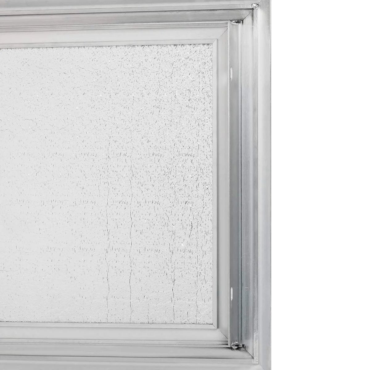 Close-up corner view of Aluminum Access Panel Door With Keyed Latch 24x24 Insulated Three Quarter Inch Polystyrene Exterior Or Interior Use