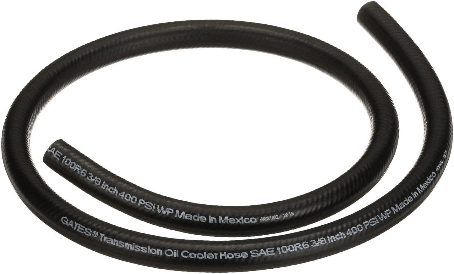 Heavy Duty Transmission Oil Cooler Hose 3 Feet Long 3/8 Inch Inner Diameter With Nitrile Tube Oil And Abrasion Resistant Black CSM Cover
