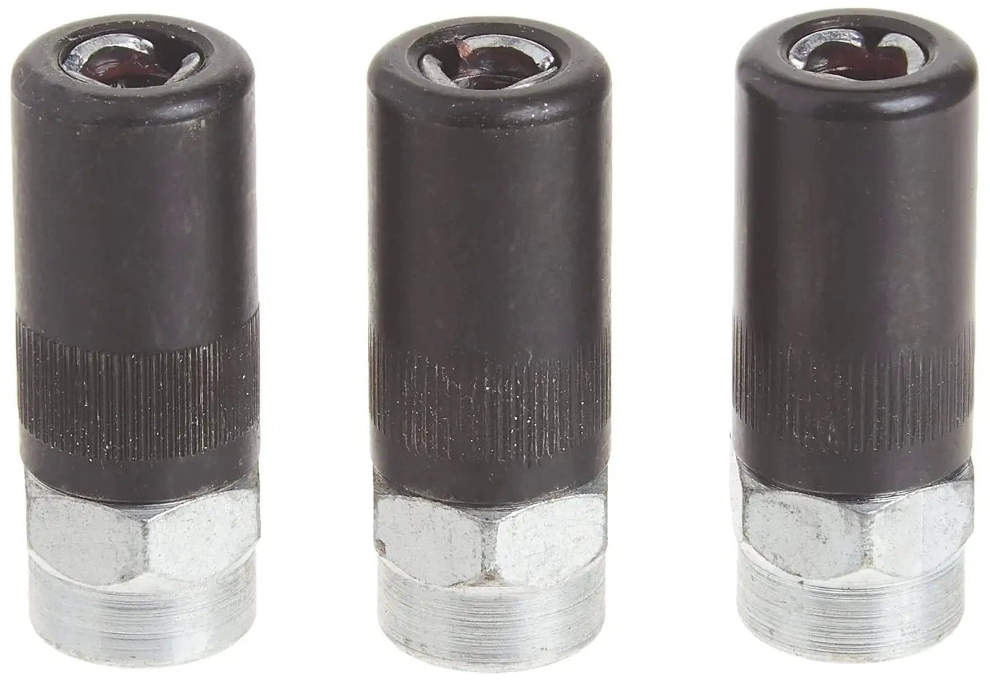 Heavy Duty One Eighth Inch NPT Grease Gun Coupler For Hydraulic Type Fittings Built To Last With Up To 10,000 PSI Capacity Durable 3 Pack