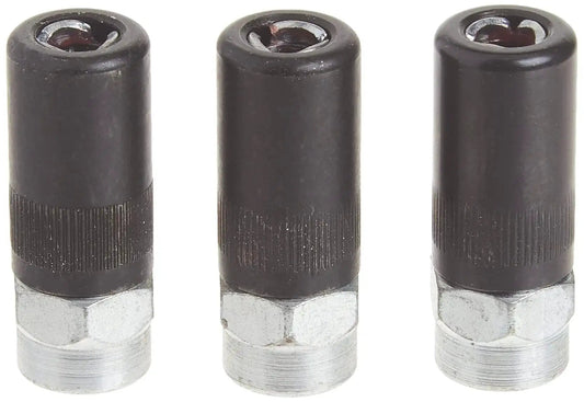 Heavy Duty One Eighth Inch NPT Grease Gun Coupler For Hydraulic Type Fittings Built To Last With Up To 10,000 PSI Capacity Durable 3 Pack