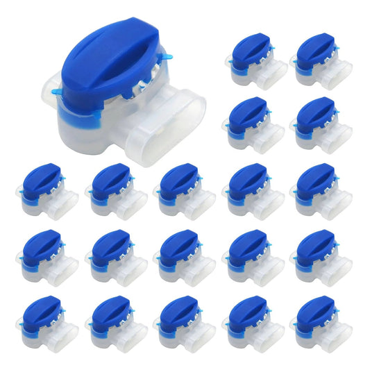 20 Pcs Electrical IDC 314 Box 3 Way Outdoor All Weather Boundary Wire Connectors Self Stripping Moisture Resistant Pigtail Connectors For Robotic Lawn Mowers And Irrigation Systems
