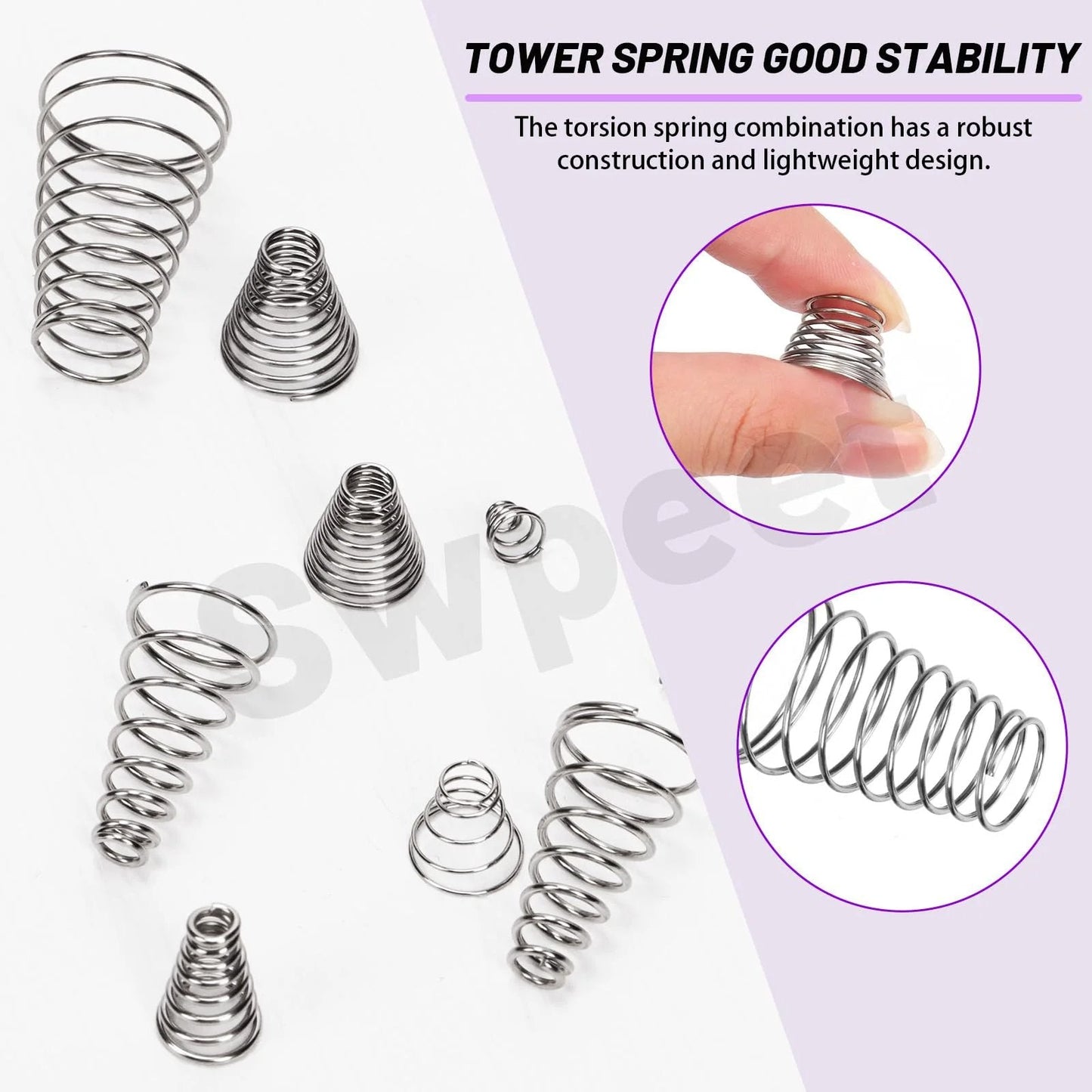 Must Have 123Pcs Conical Spring Kit With 10 Sizes 0.3 0.5 0.7 0.8 1 Stainless Steel Small Compression Springs For Repair And DIY Projects Metal