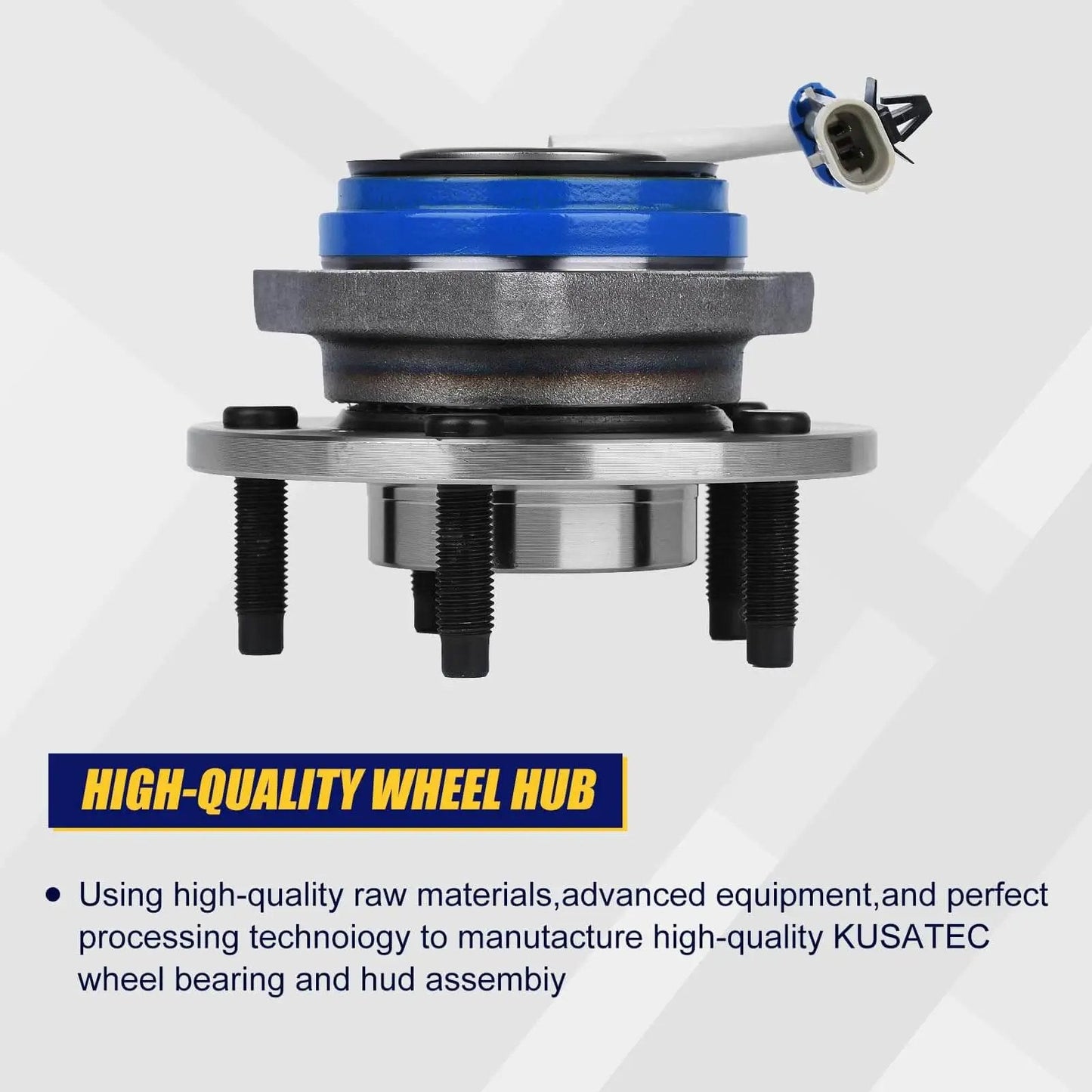 Front view of Wheel Hub and Bearing Assembly 513179 for 2001-2016 Buick Cadillac Chevy Pontiac Saturn, showing 5-lug bolt with ABS.