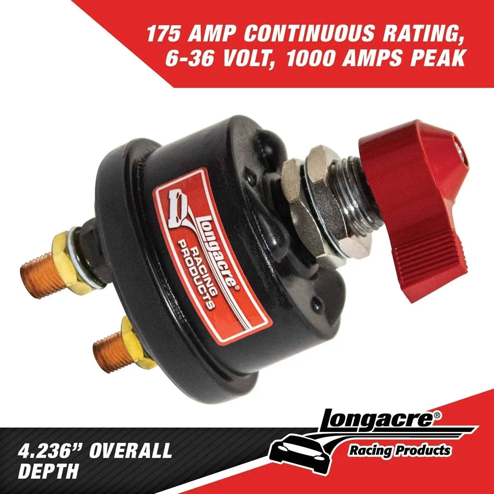 Weatherproof Battery Disconnect Switch With Red Handle 2 Terminal 175 Amp Continuous Rating For Cars Without Alternator Prevents Battery Drain And Enables Quick Emergency Disconnection