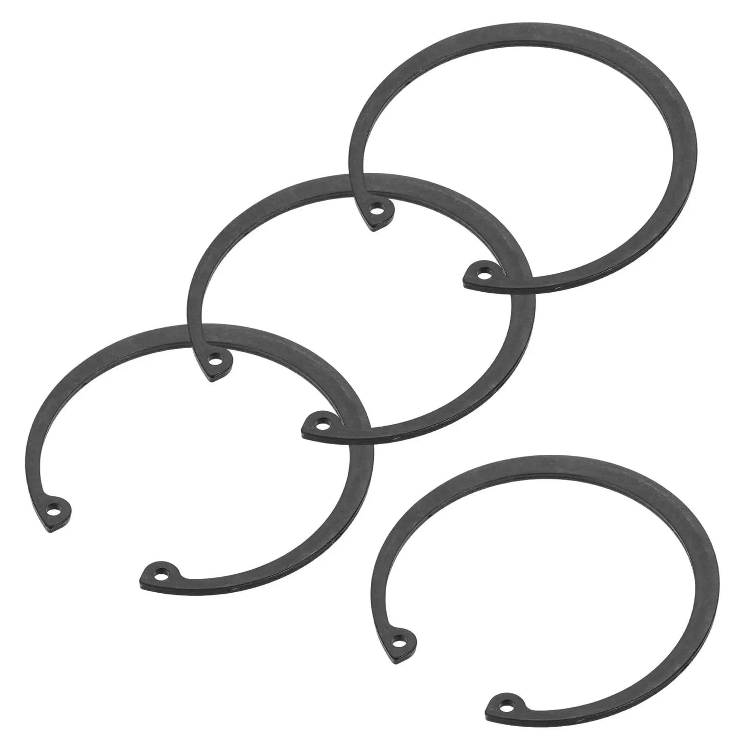 72 Mm Internal Retaining Ring Set With Four C Clip Circlips In 65Mn Steel for automotive grooved shafts, 4 pieces shown on white background.