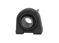 Front view of Single tapped-base pillow block bearing UCPA205-16C4HR5, 1 in (25.4 mm) ID, high-temp, cast iron housing, silicone seals.