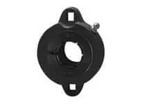 UELX205-16B 2-Bolt Black Flange Bearing Unit Single 1 Wide Accu-Loc Style Sealed Ball Bearing Pillow Block front view