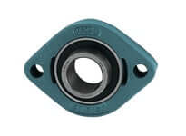 3/4 in (19.05 mm) Narrow Inner-Ring Set-Screw 2-Bolt Flange Bearing BLCTE204-12 Malleable Iron Housing, Sealed Ball Insert, 5/16 in Bolt Size, Contact Seal, Relubricatable