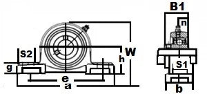 7/8 Bearing UCP205-14 + Pillow Block Cast Housing Mounted Bearing