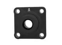 Front view of BFPL4-12CB 3/4 inch Narrow Set Screw 4-Bolt Flange Sealed Ball Bearing Insert in black polymer housing.