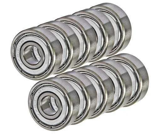 10-Pack 7x13x4 Stainless Steel Shielded Miniature Bearing