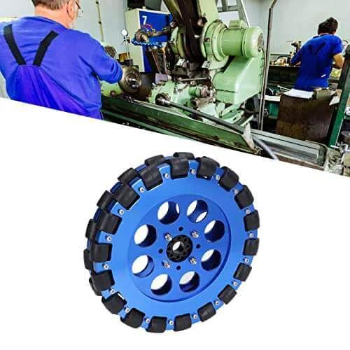 Manufacturing setup with 8 Inch Omni Wheel Omnidirectional Aluminium Alloy Hub Component, 203mm Smart Robot Omni Directional Wheel shown