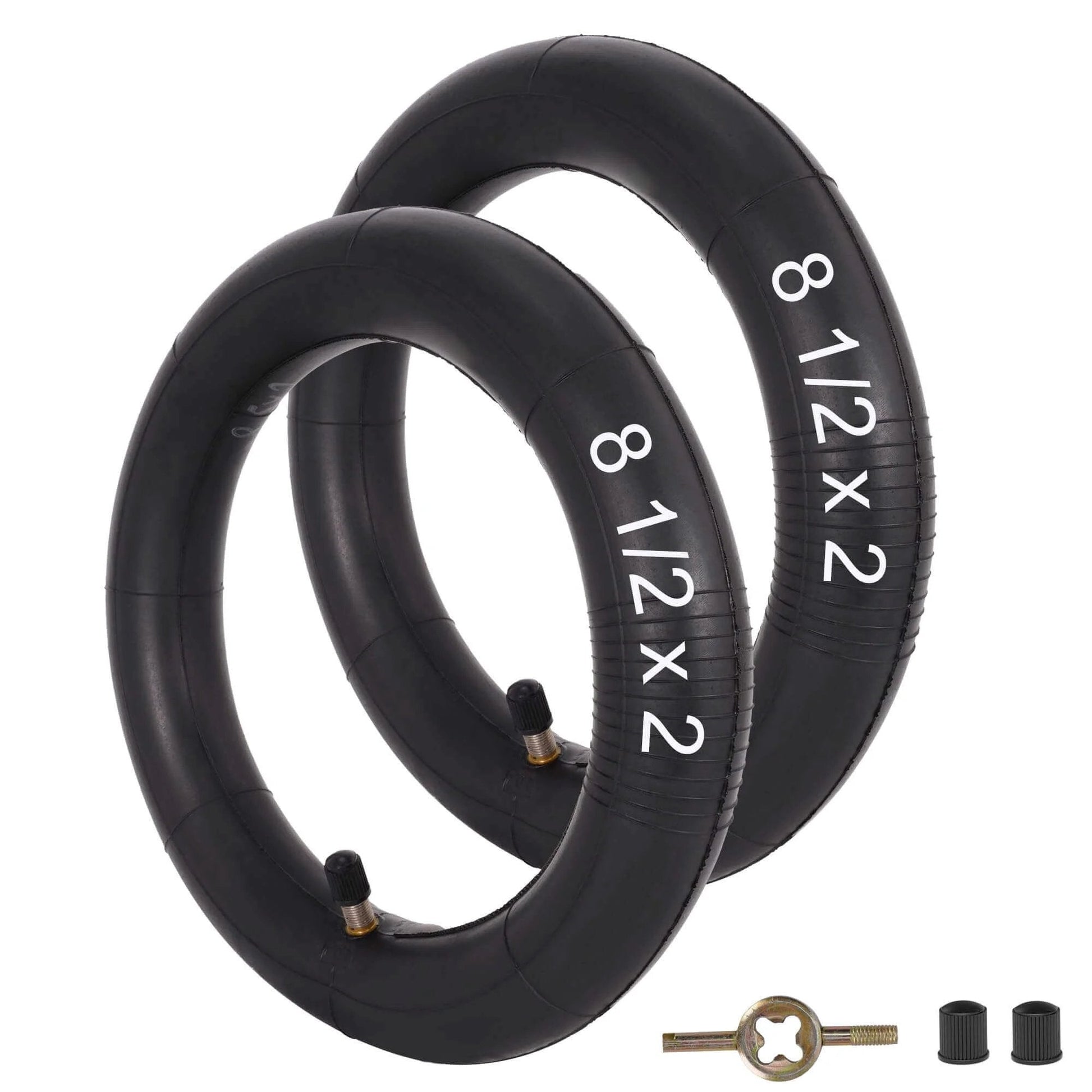8.5 Inch Scooter Inner Tubes, 8 1/2x2 Scooter Tube Replacement Compatible with Gotrax Gxl V2/ M365/Pro 2/1s, set of two tubes and accessories
