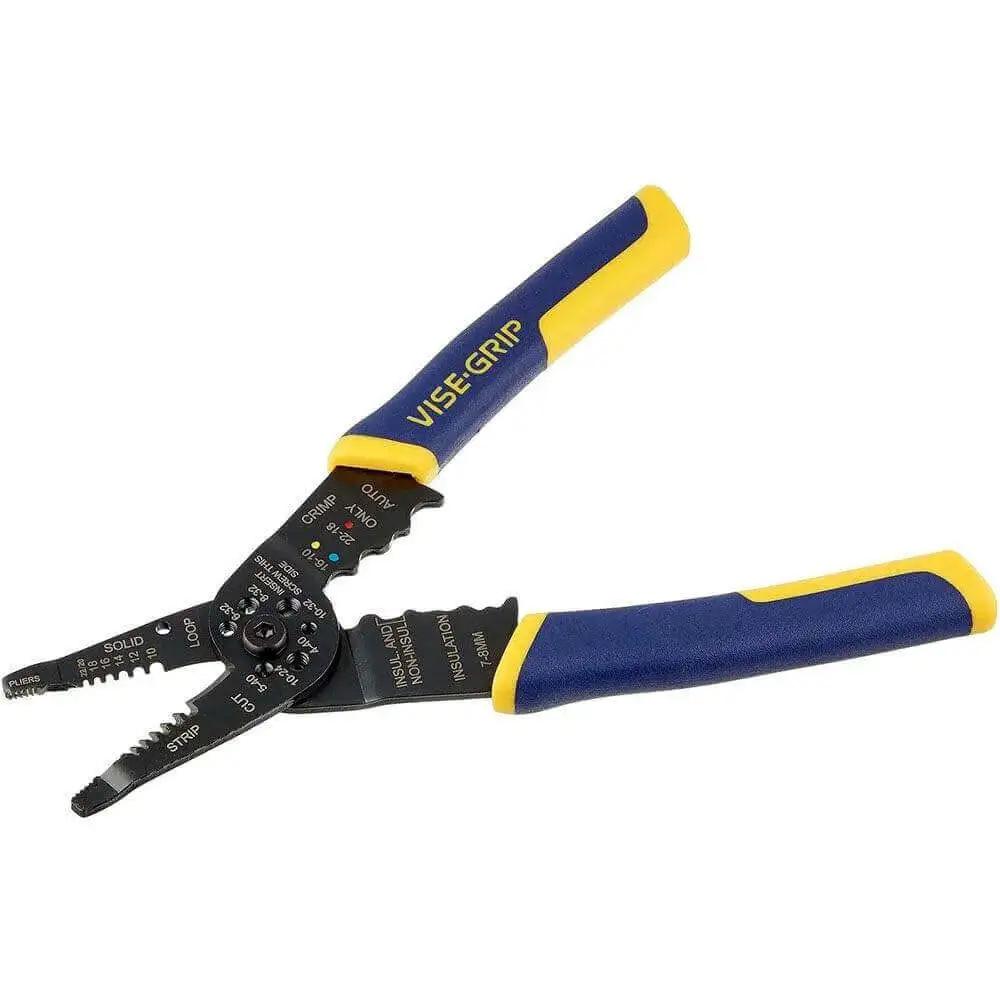 Wire Stripper And Crimper With ProTouch Grip, 8-Inch, Cuts 10-22 AWG, Pliers Style Nose For Pulling And Looping Wire, Induction Hardened Cutting Edge For Long-Lasting Sharpness