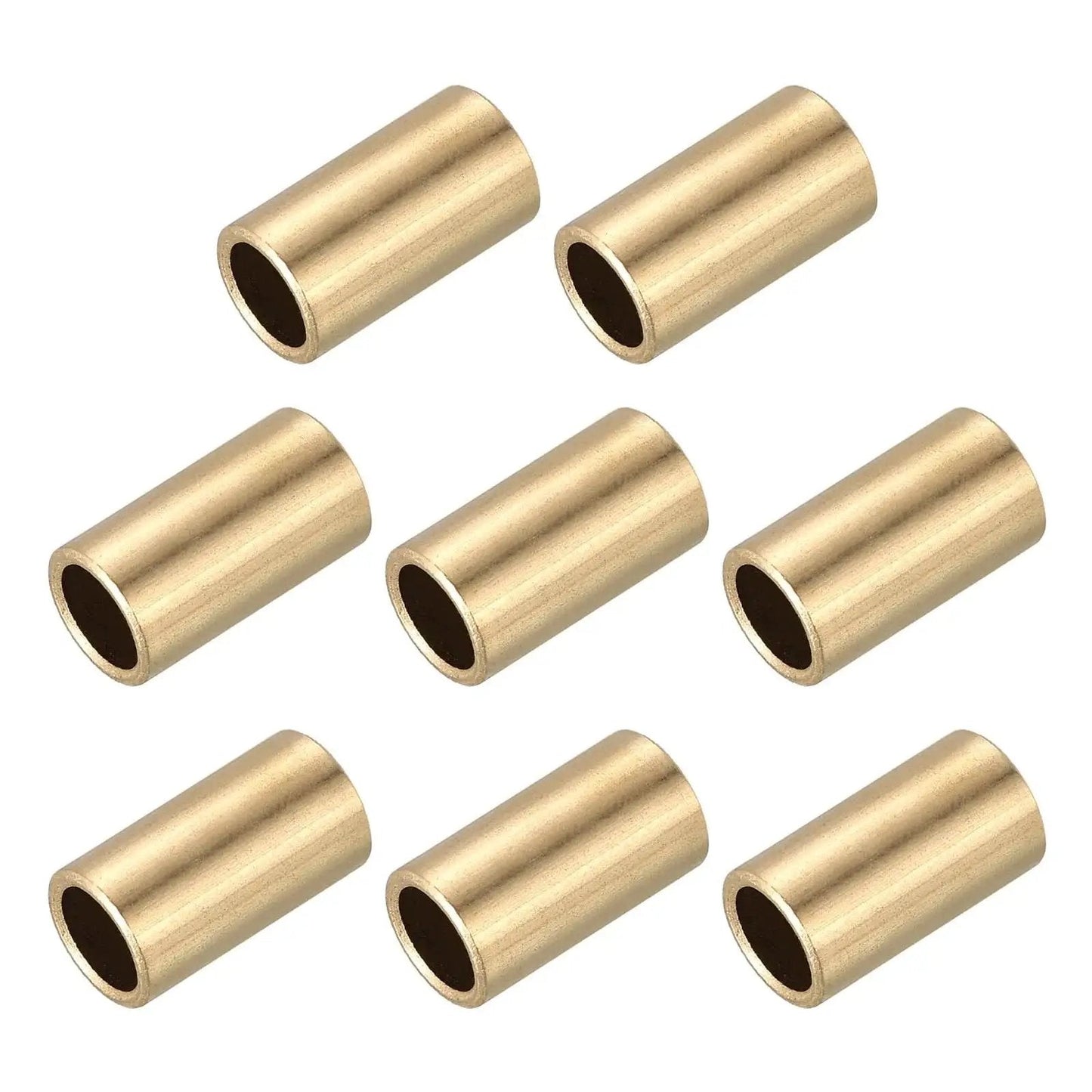 Pack Of 8 Self Lubricating Cast Brass Sleeve Bearings With 10mm Bore 12mm Outer Diameter And 15mm Length For Smooth Sliding Movements
