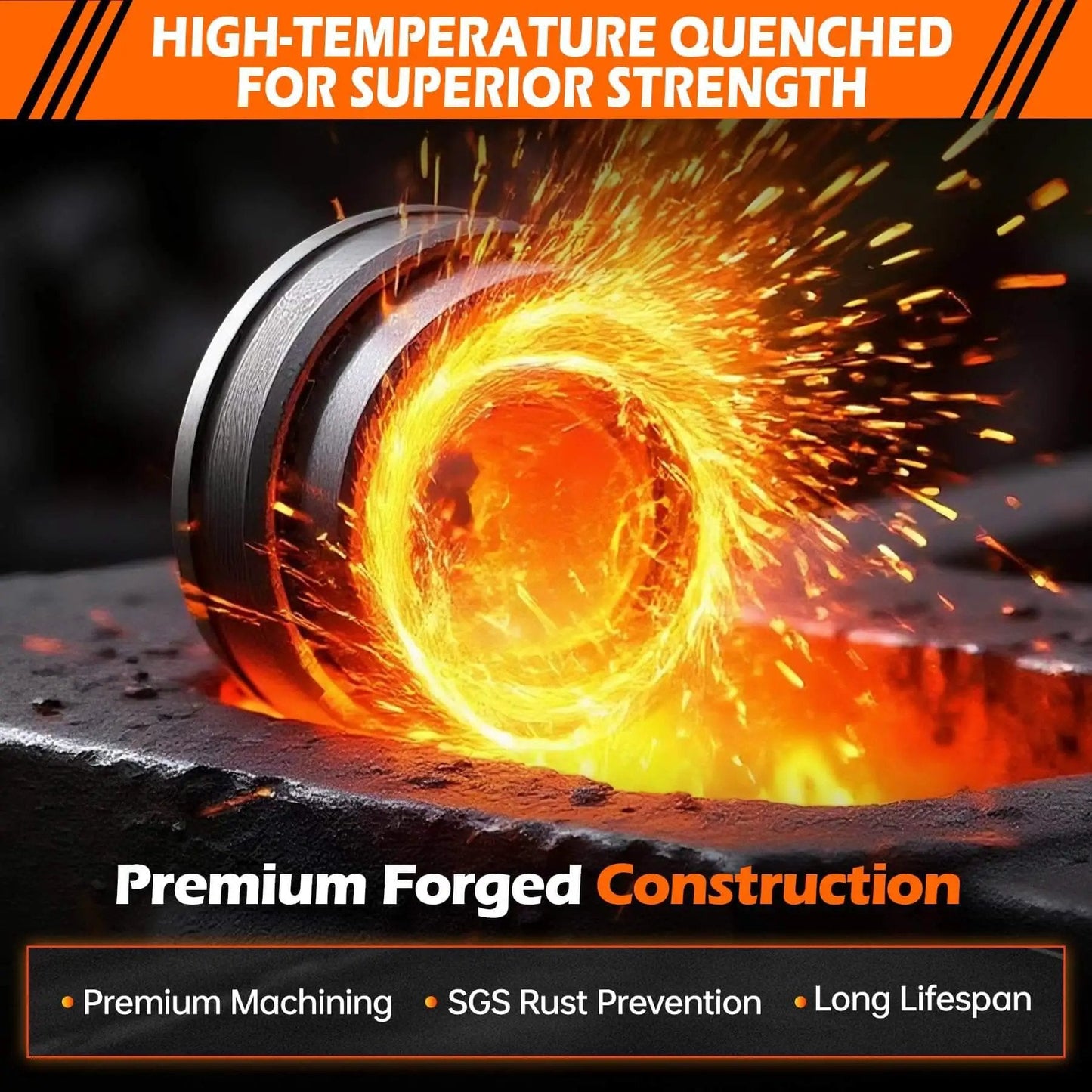 High-temperature quenched wheel hub for superior strength