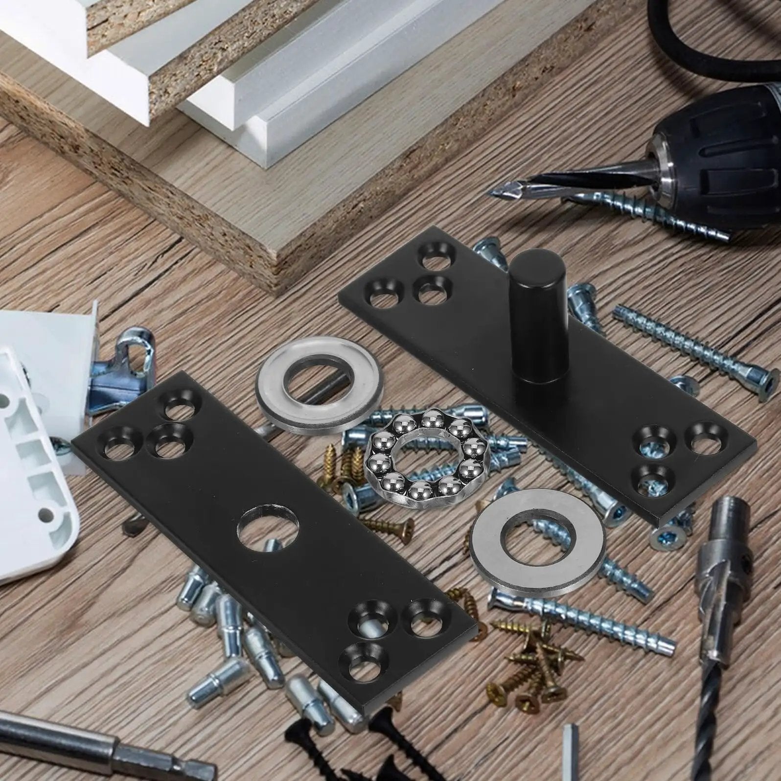 Hidden Stainless Steel Door Hinge With 360 Degree Pivot For Cabinets Durable Concealed Bearing Delivers Smooth Effortless Operation