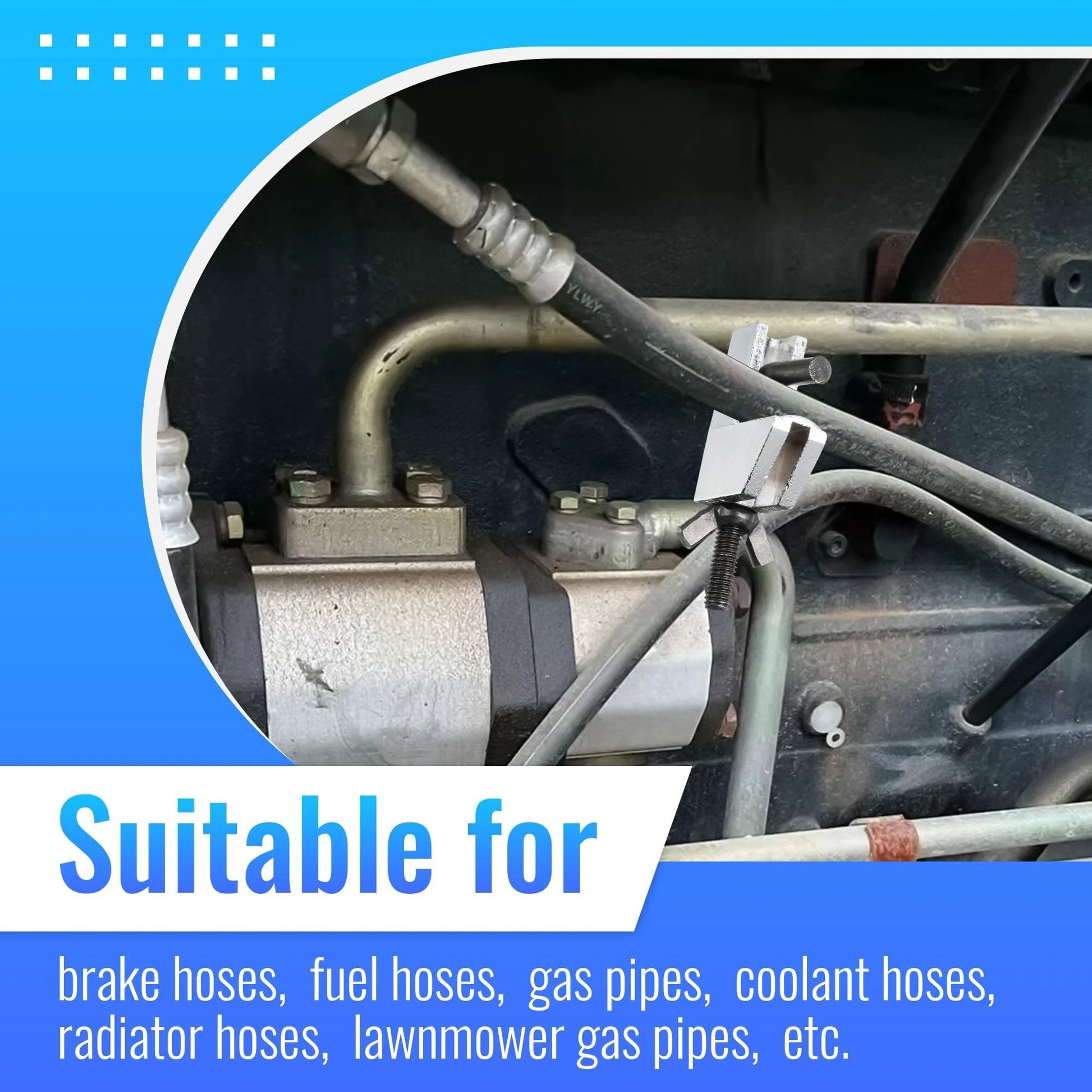 Brake Line Clamp Kit Two Pack Hose Pinch Pliers For Fuel Lines Gas Lines Radiator Hoses And Vacuum Hoses Up To 1 Inch Diameter Metal Clamp Set That Will Not Damage Hoses Quick Pinch And Seal Feekoon Compatible showing hose connections