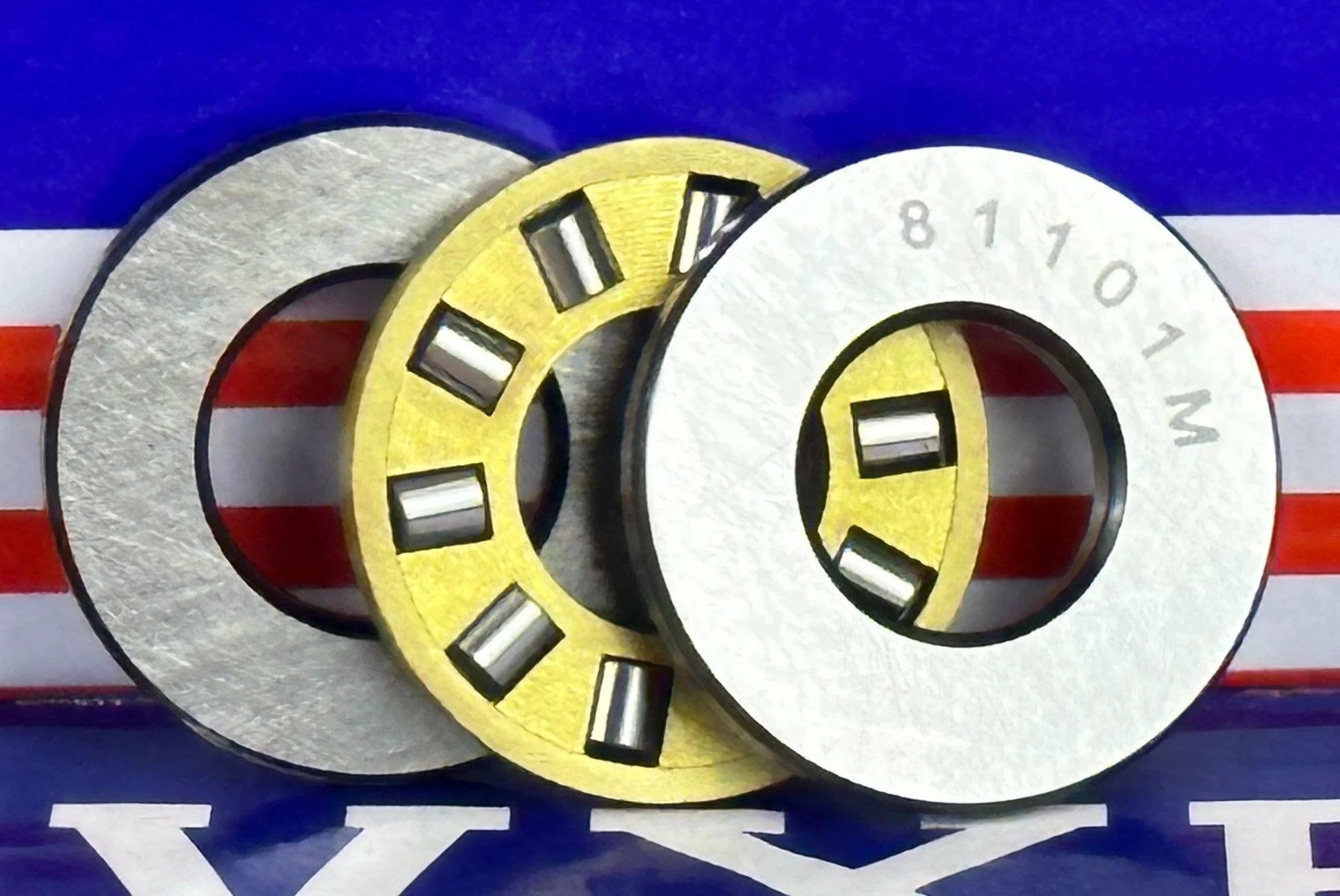 81101M Cylindrical Roller Thrust Bearing 12x26x9mm - Bronze Cage