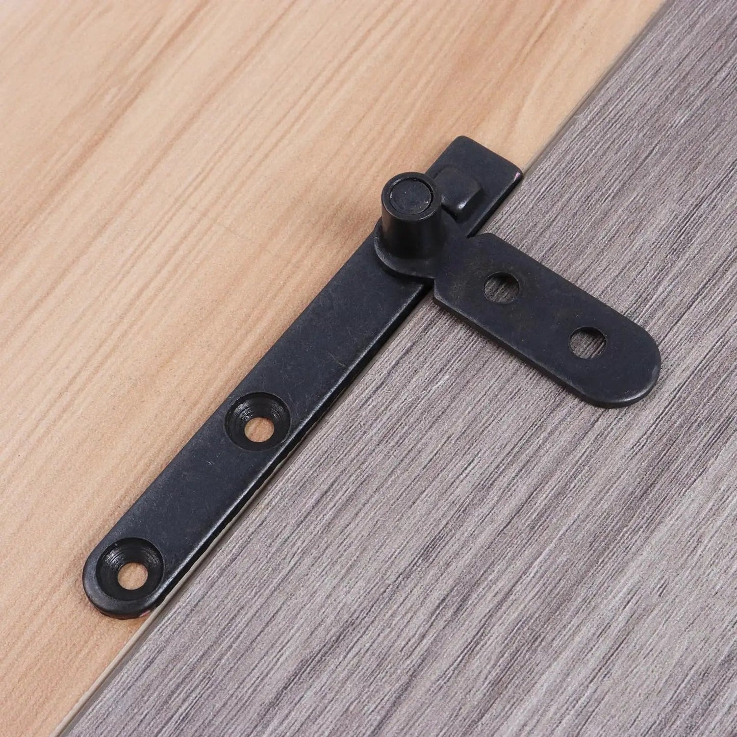 Brass Inset Pivot Cabinet Hinges for Concealed Doors and Bookcases with 180 Degree Rotation Hidden Secret Door Hinge installed view