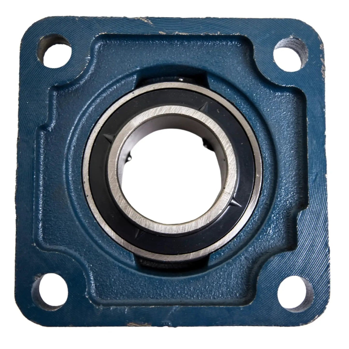 Pillow Block Bearing UCF201 8 One Half Inch Bore Two Pack With Four Bolt Flange Mount Self Aligning Square Base Pre Lubricated