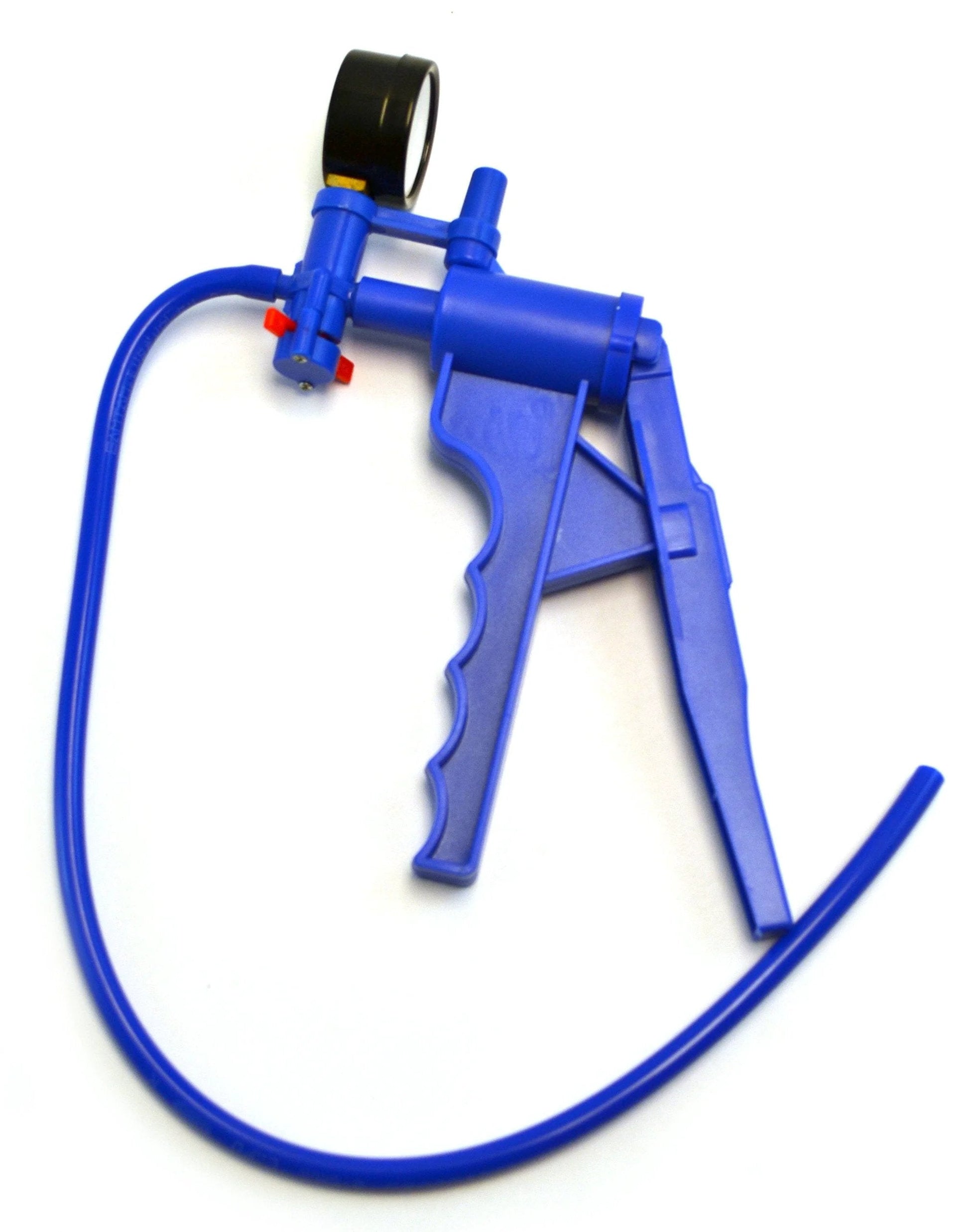 Blue Handheld Vacuum Pump With Gauge And 19.5 Inch Tube, 725 Ml Air Displacement, 15 Ml Pump Rate, Hg Gauge For Precision Vacuum Readouts