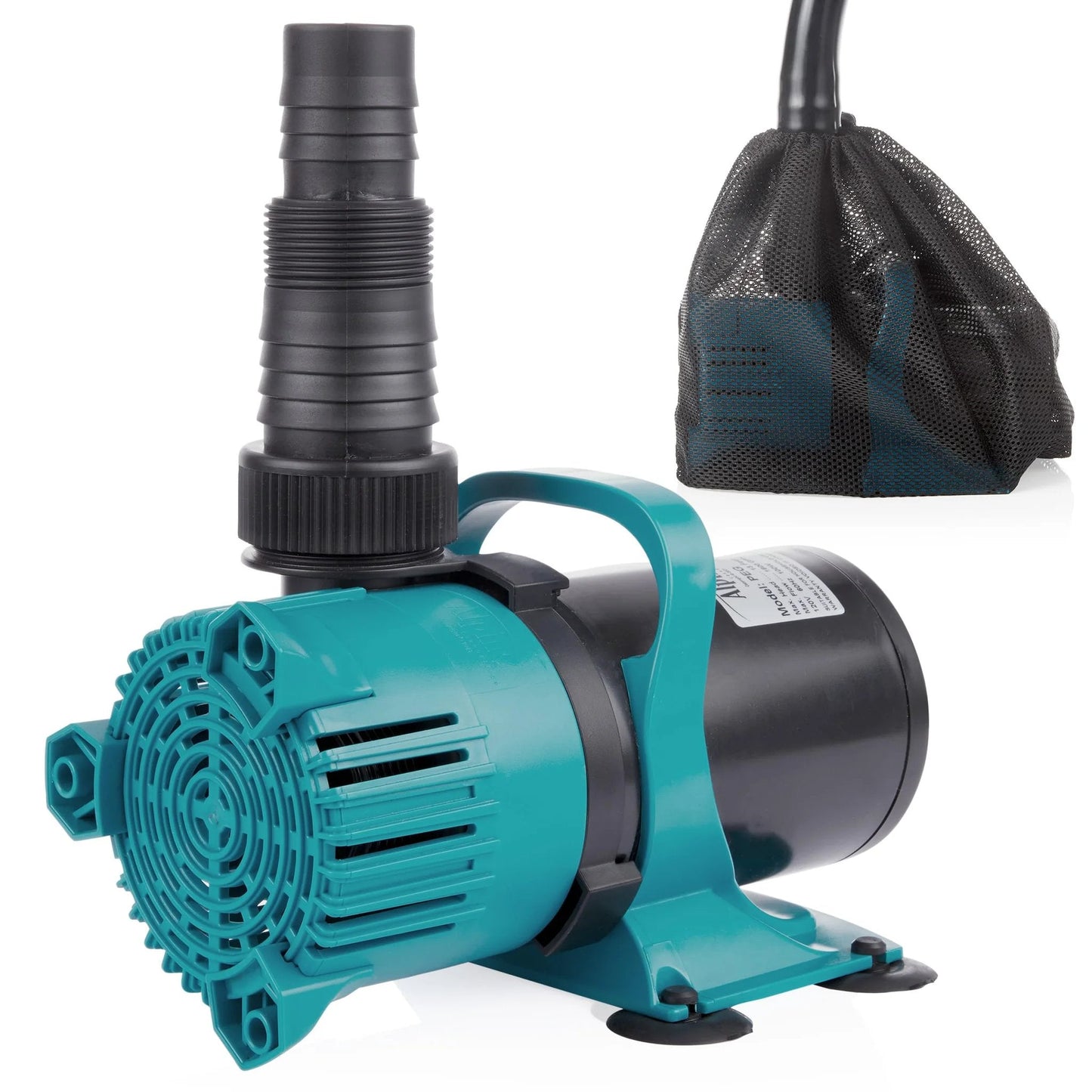 Beast 3000 GPH Vortex Submersible Pump For Ponds Waterfalls And Fountains Energy-Saving Durable Design Quiet Operation, Black Teal