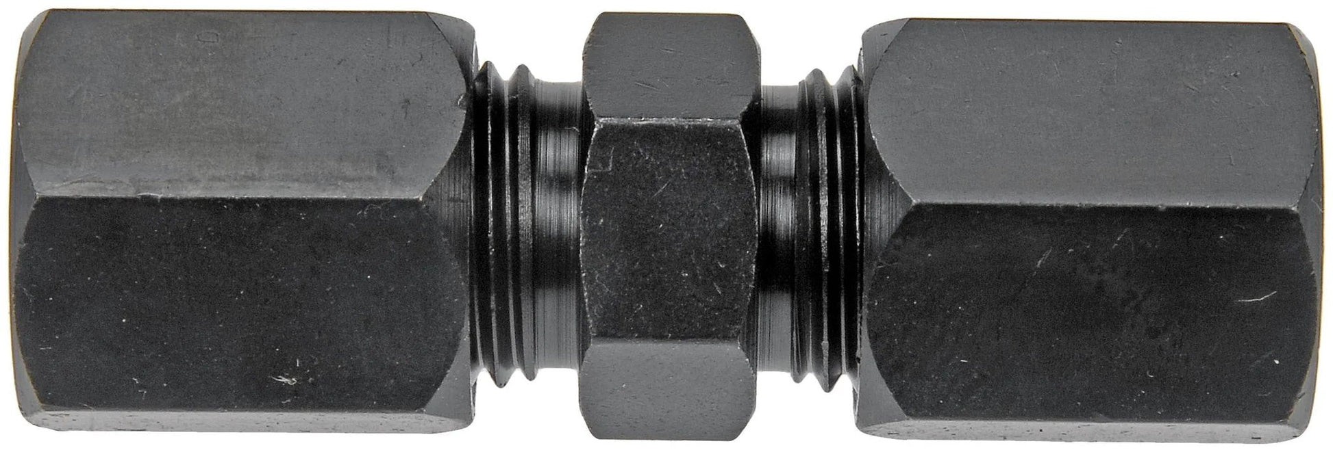 High Pressure Compression Union Three Eighths Inch Rated For Five Thousand PSI For Industrial And Hydraulic Piping With Elbows Tees And Unions Available In Multiple Tube Diameters Heavy Duty By Dorman