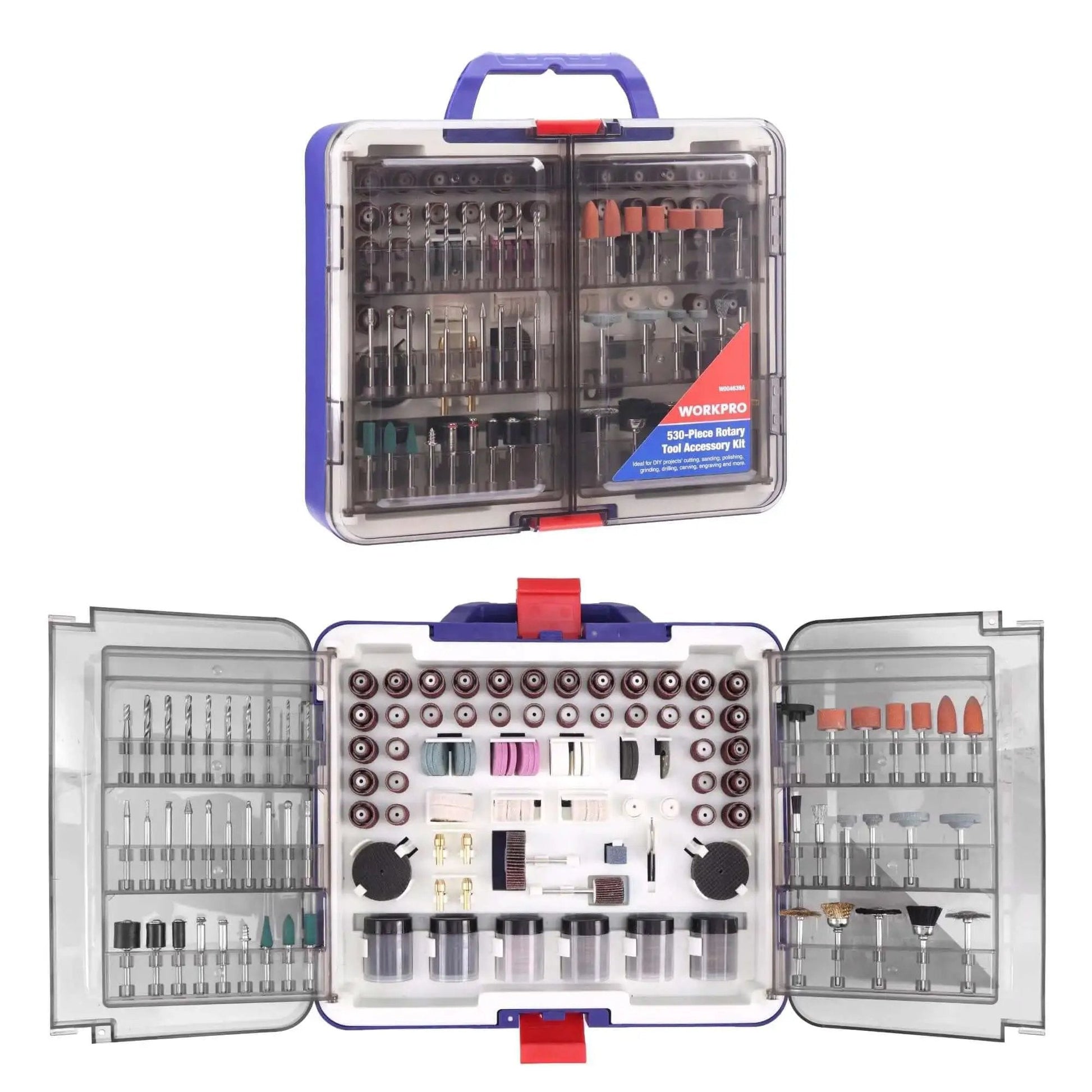 All In One 530 Piece Rotary Tool Accessory Kit For Cutting Grinding Sanding Polishing Cleaning Drilling Carving And Engraving From WORKPRO