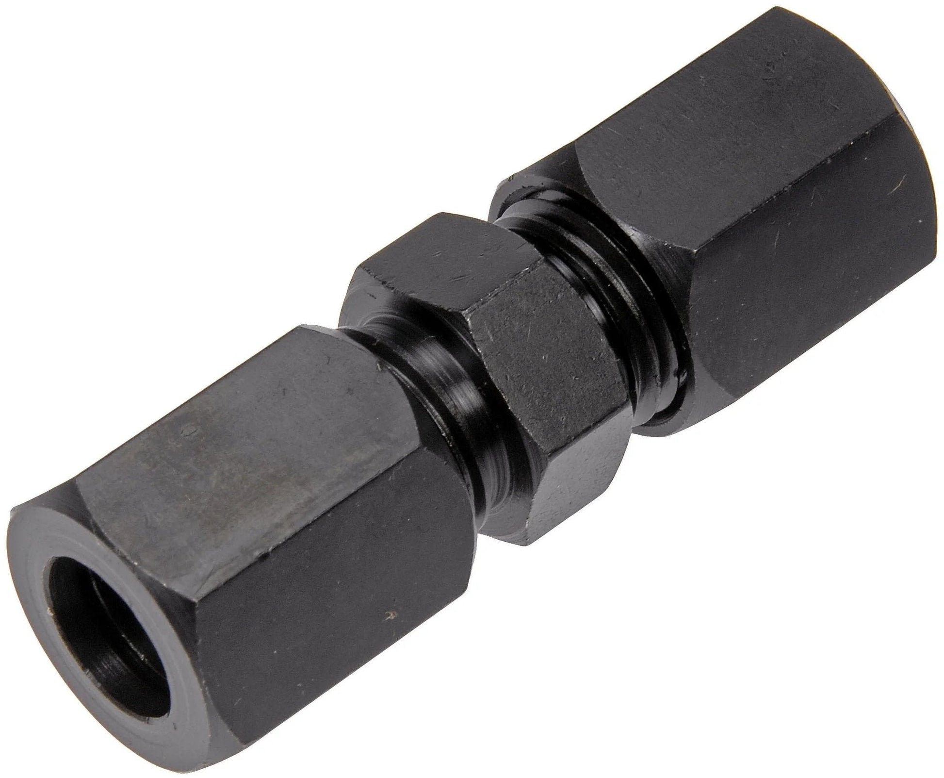 High Pressure Compression Union Three Eighths Inch Rated For Five Thousand PSI For Industrial And Hydraulic Piping With Elbows Tees And Unions Available In Multiple Tube Diameters Heavy Duty By Dorman
