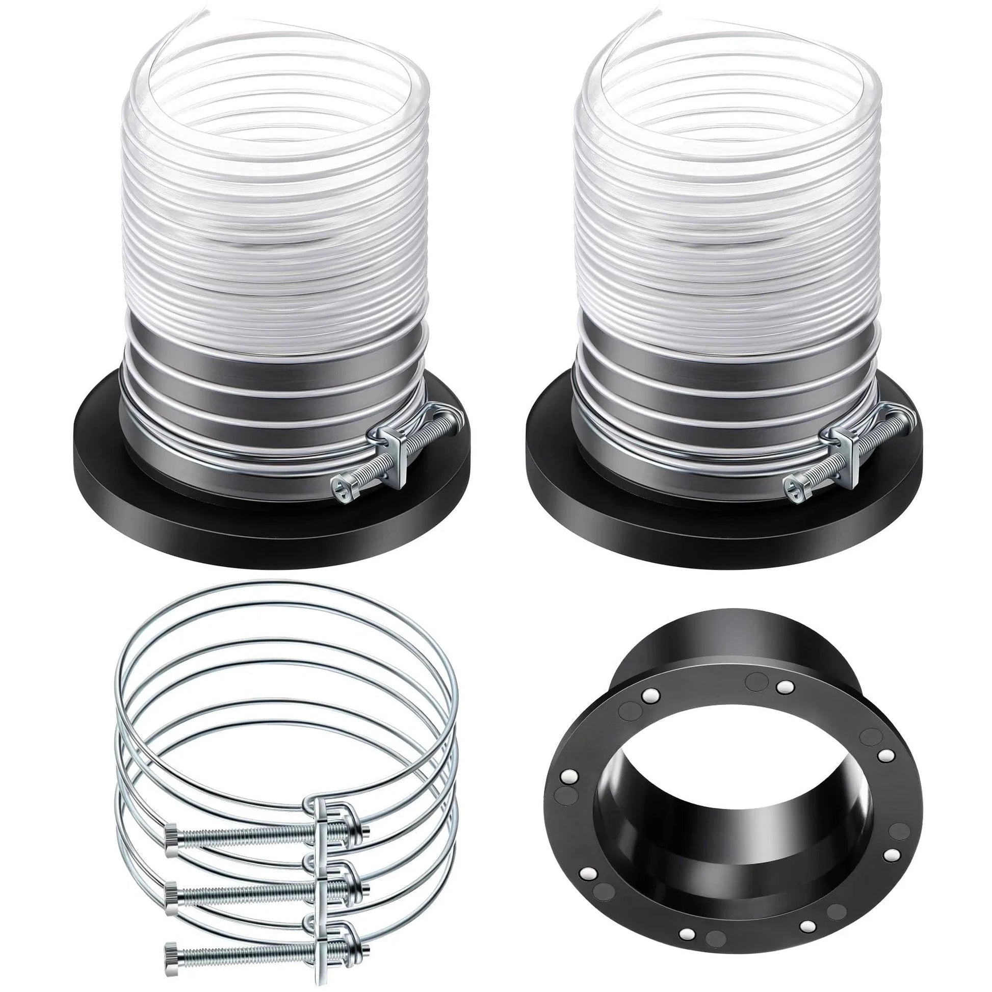 Magnetic Dust Collector Fast Connect System Starter Kit With Neodymium Fittings Hose Couplers And Clamps For 4 Inch Workshop