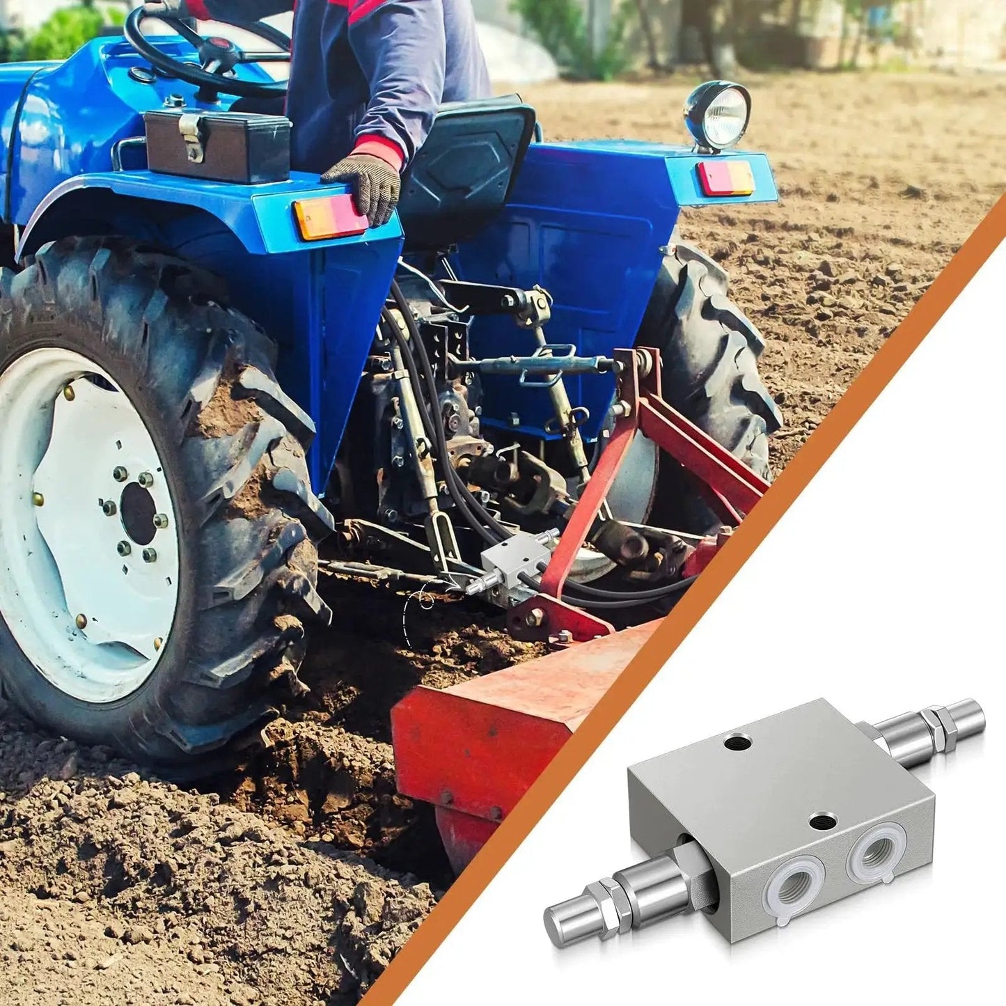 Dynamic Dual Crossover Hydraulic Relief Cushion Valve Designed For 12 GPM High Flow Hydraulic Circuits on tractor equipment