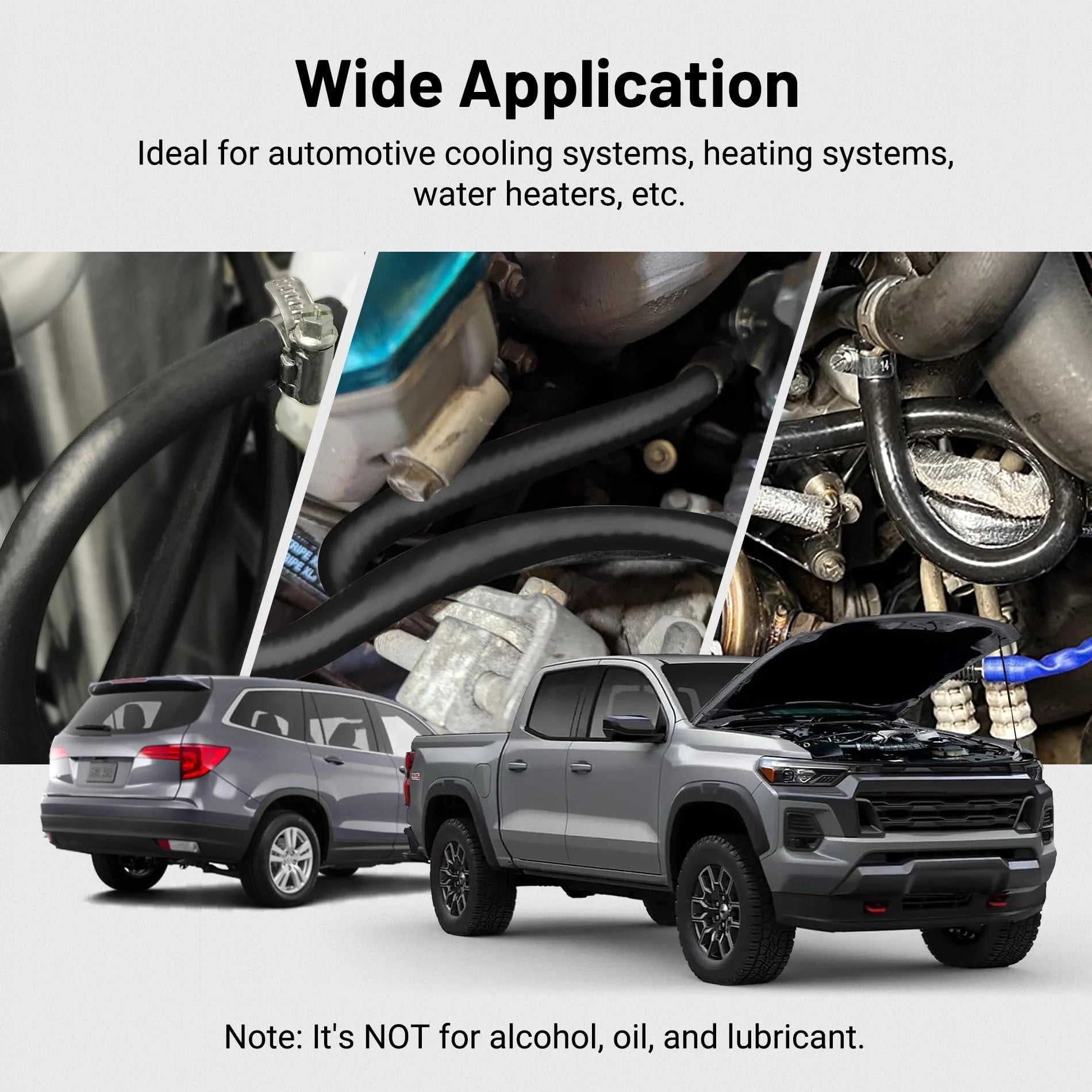 Five Eighth Inch Silicone Heater Hose For Car Radiator Coolant System For Your Ride, Five Feet Long, SAE J20R3 Class A, 60 PSI.