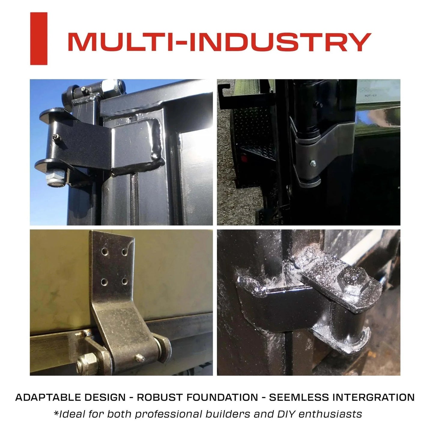 4 Pack Weld On Dump Trailer Hinges Kit Heavy Duty Leaf Style Tailgate Hinge For Truck Door Gate Body With Grease Zerk